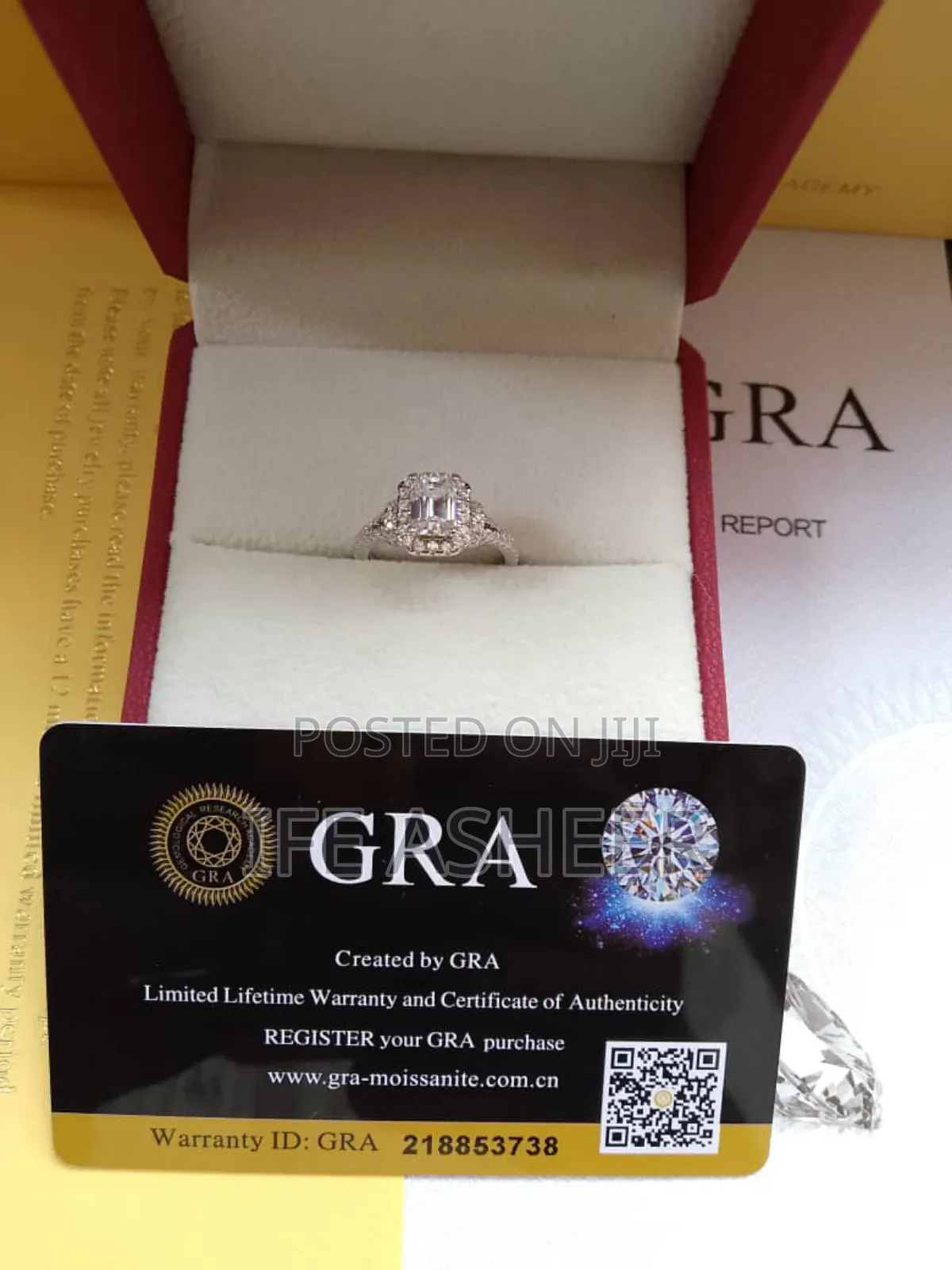 Luxury Mossanite Diamond Stone Proposal Ring - Silver