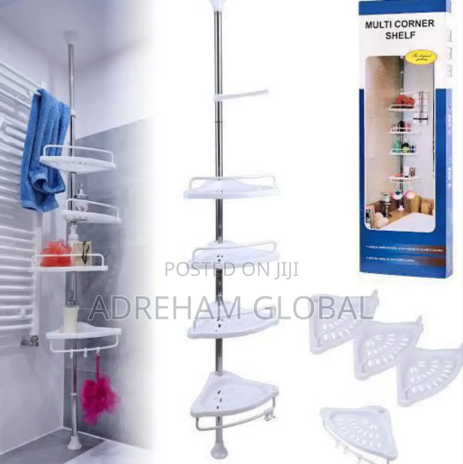 Multi Corner Bathroom And Toilet Wall Shelf