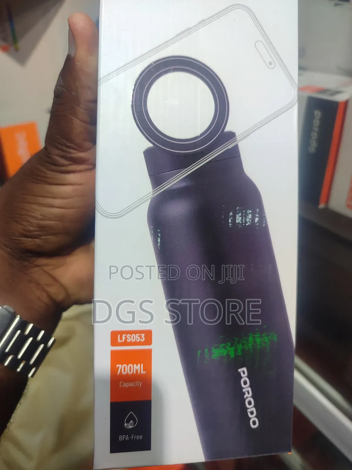 Porodo Lifestyle Magnetic Mount Water Bottle