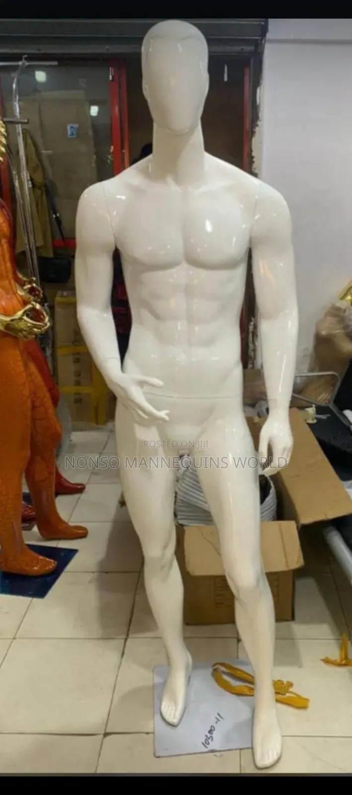 White Glossy Fibre High Quality Male Mannequin