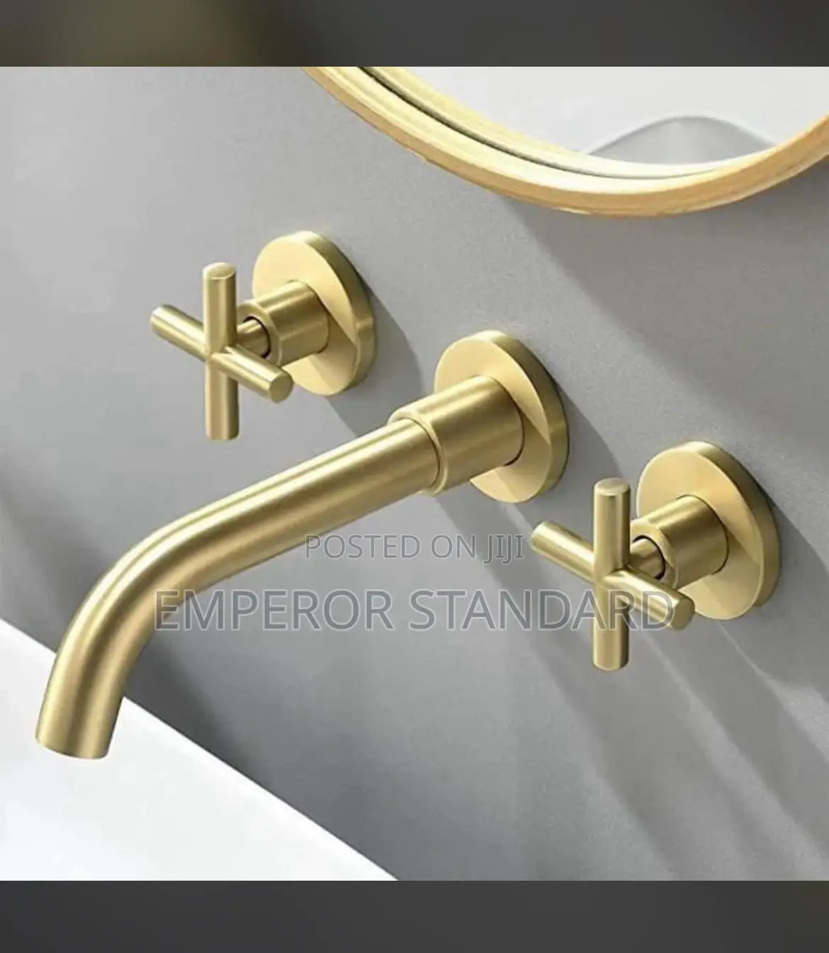 Wall Counter Top Basin Mixer Tap Gold
