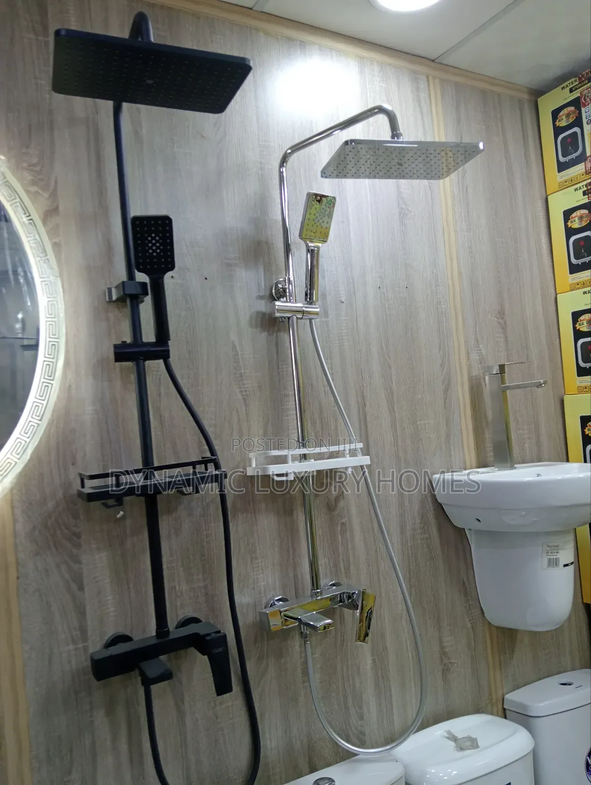 Quality Heavy Gauge Standing Shower Mixer With Soap Dish