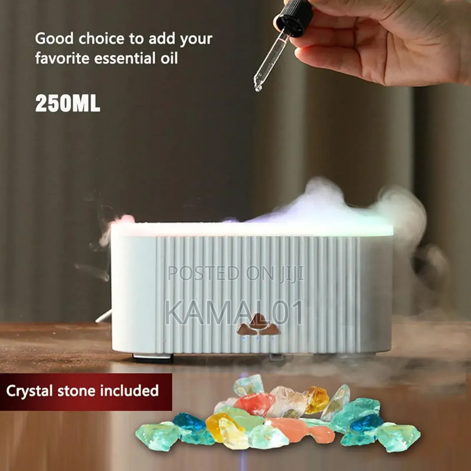 Rain Humidifier, Essential Oil Diffuser 250ml Raindrop