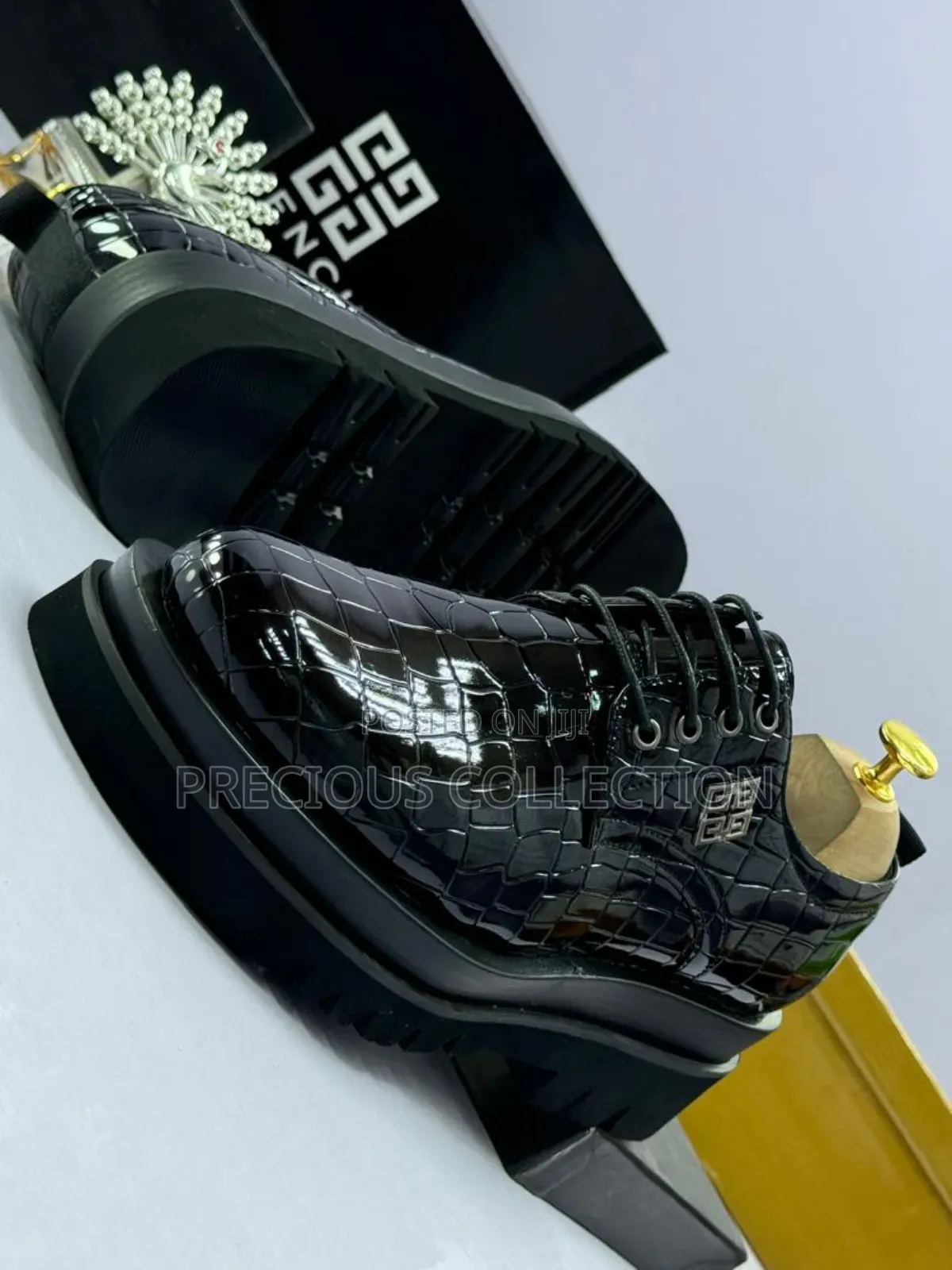 Men's Black Bold Sole Givenchy Lace Up Shoe