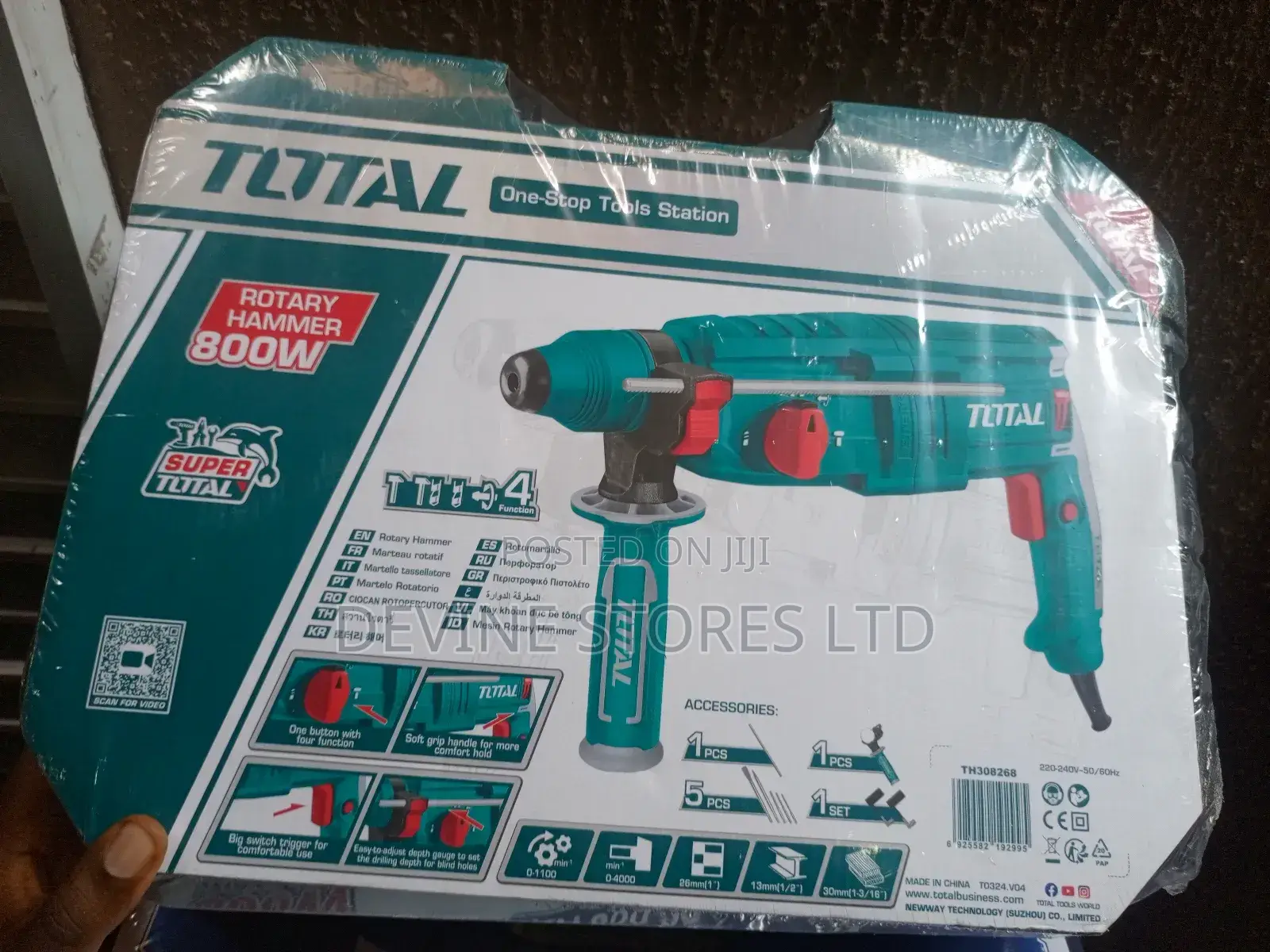 800 Watts Total Rotary Hammer Drill Machine