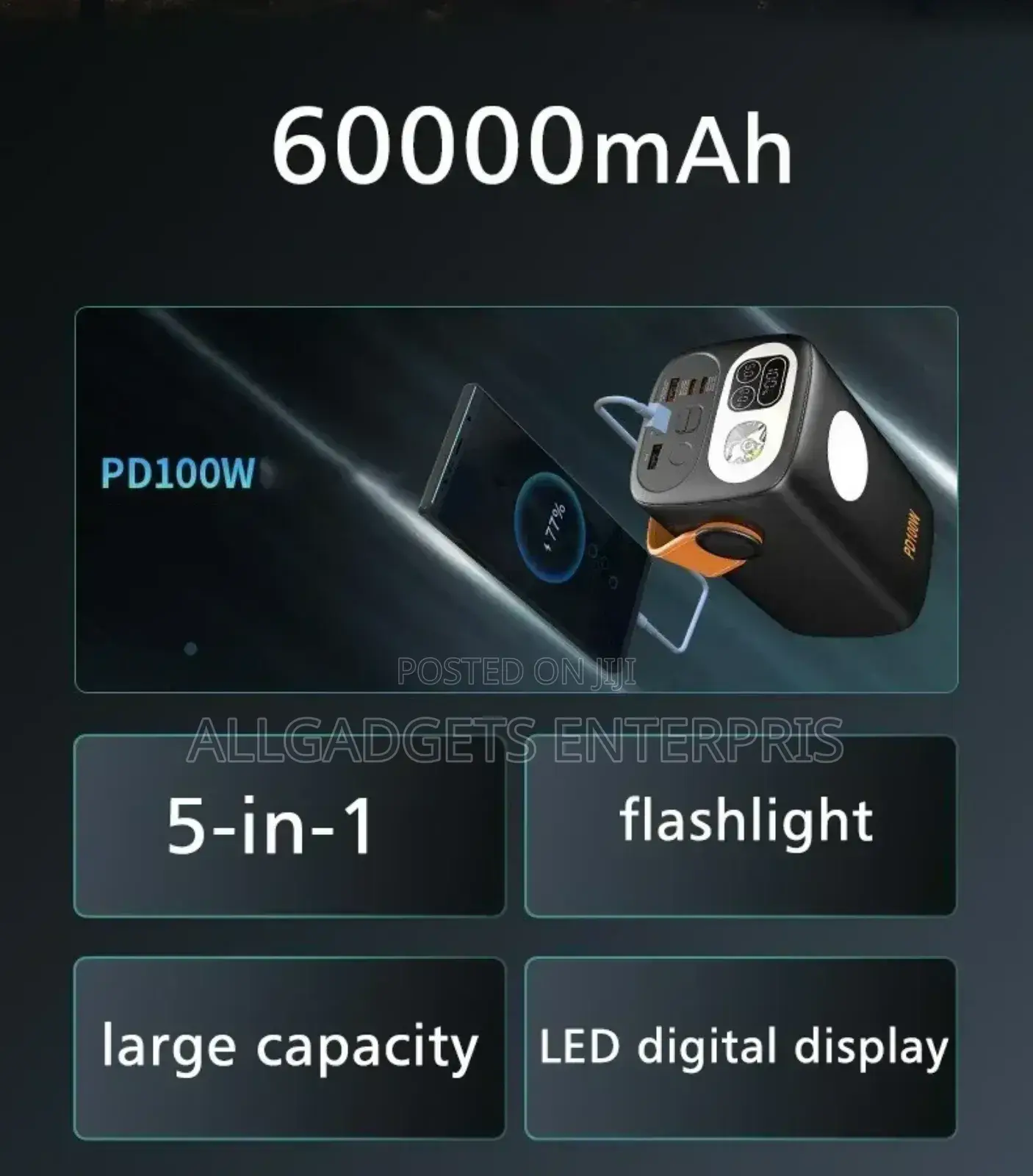 60000mah Laptop Power Bank 100W