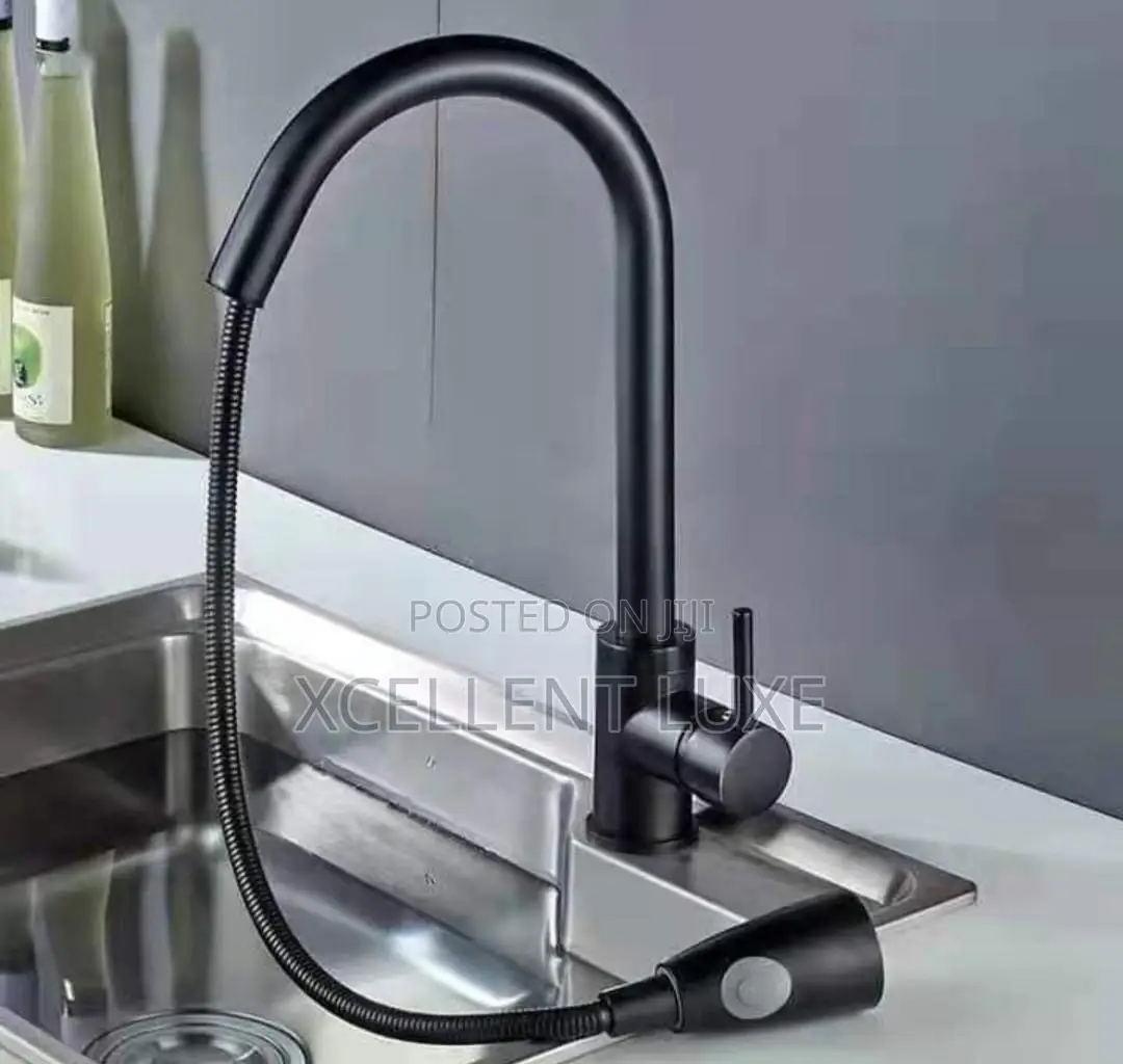 Pull Out Sink Mixer Tap Black