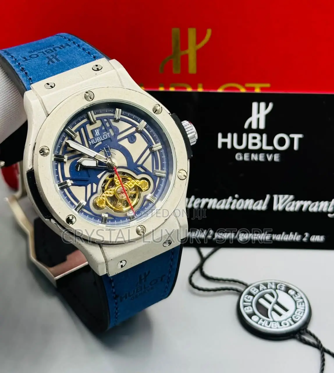 Hublot Quality Luxury Men Genuine Leather Wristwatch