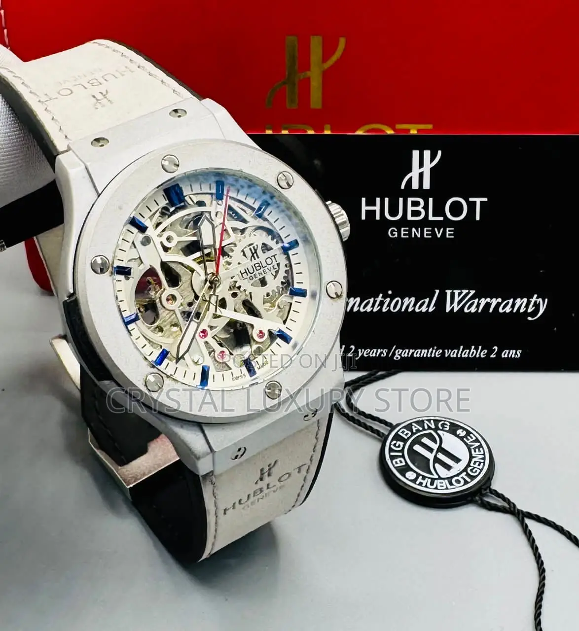 Hublot Quality Luxury Men Genuine Leather Wristwatch