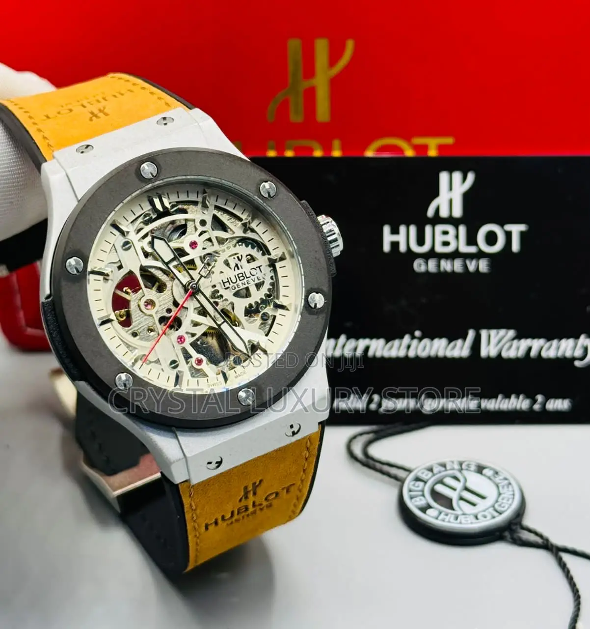 Hublot Quality Luxury Men Genuine Leather Wristwatch