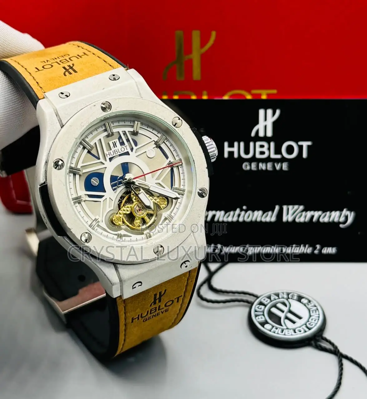 Hublot Quality Luxury Men Genuine Leather Wristwatch