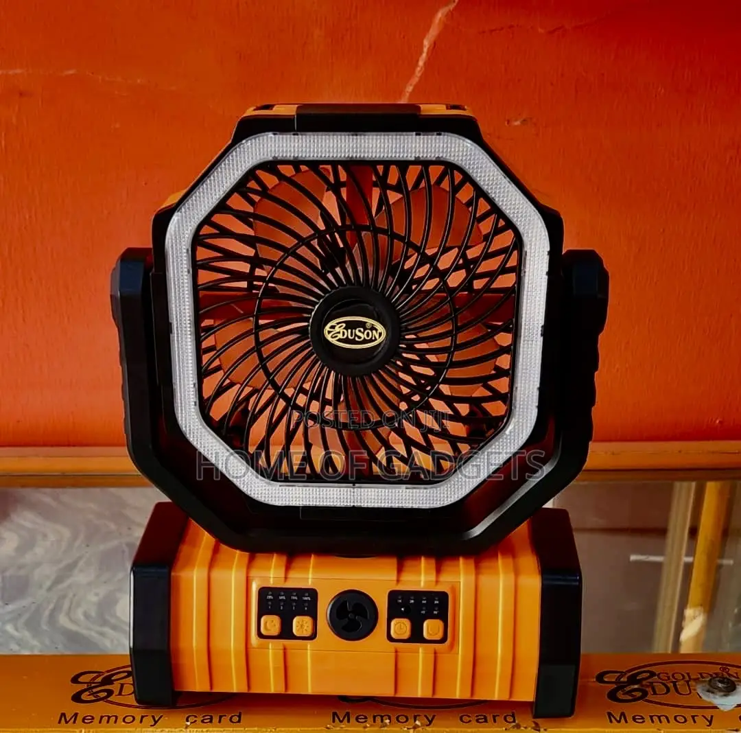 Rechargeable Camping Fan With Remote Control and Led Light