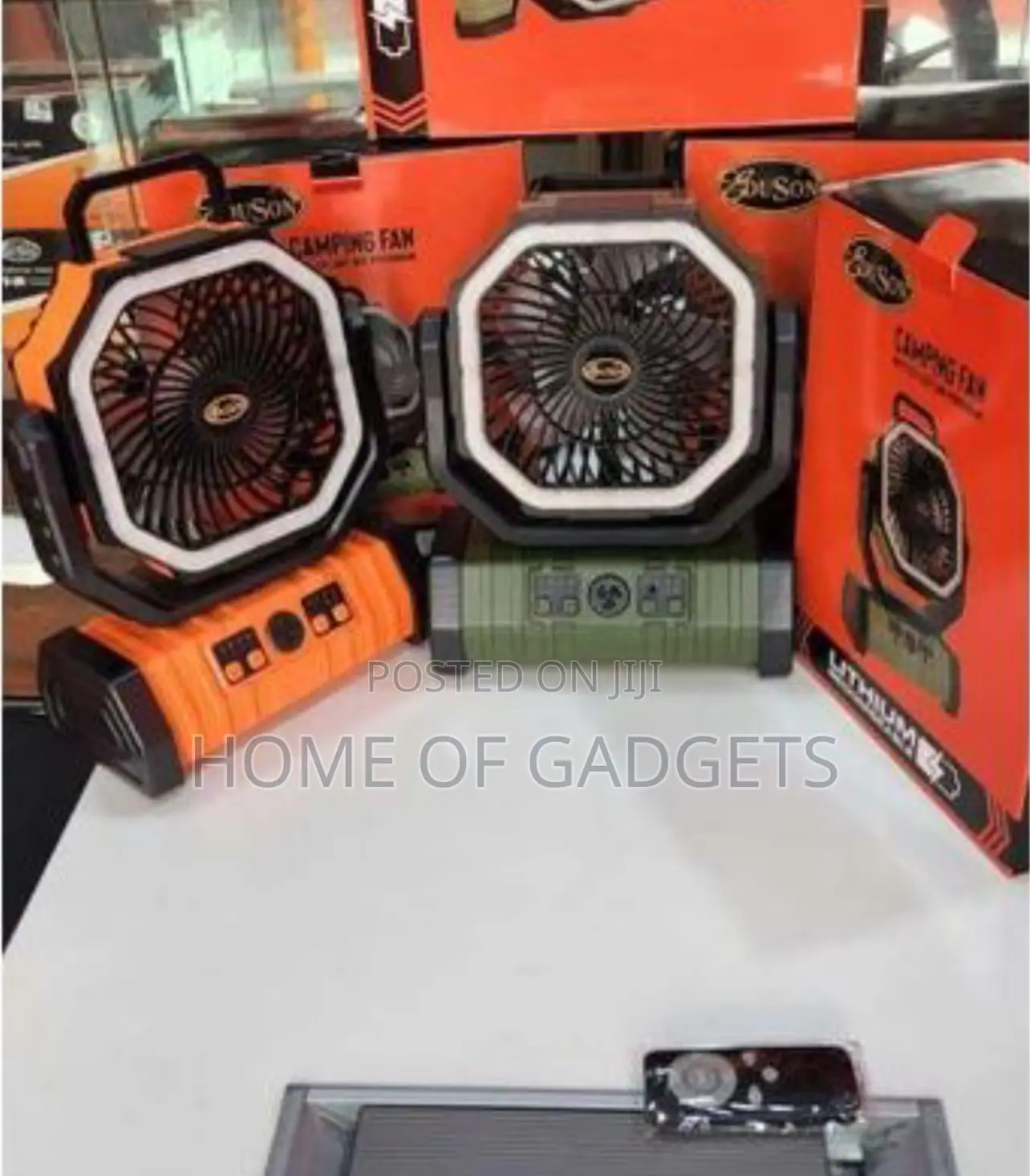 Rechargeable Camping Fan With Remote Control and Led Light
