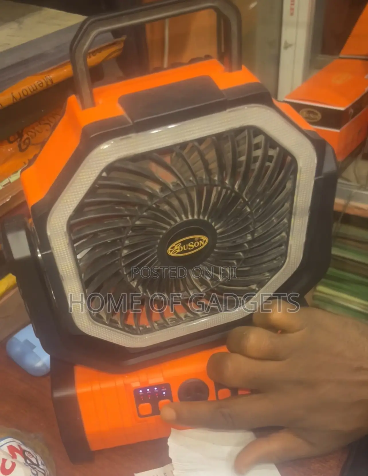 Rechargeable Camping Fan With Remote Control and Led Light