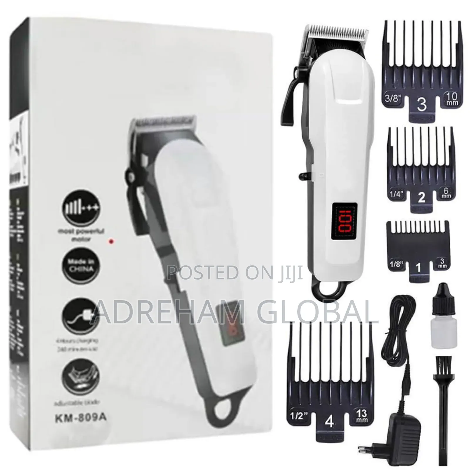 Rechargeable Professional Hair Clipper With Accessories