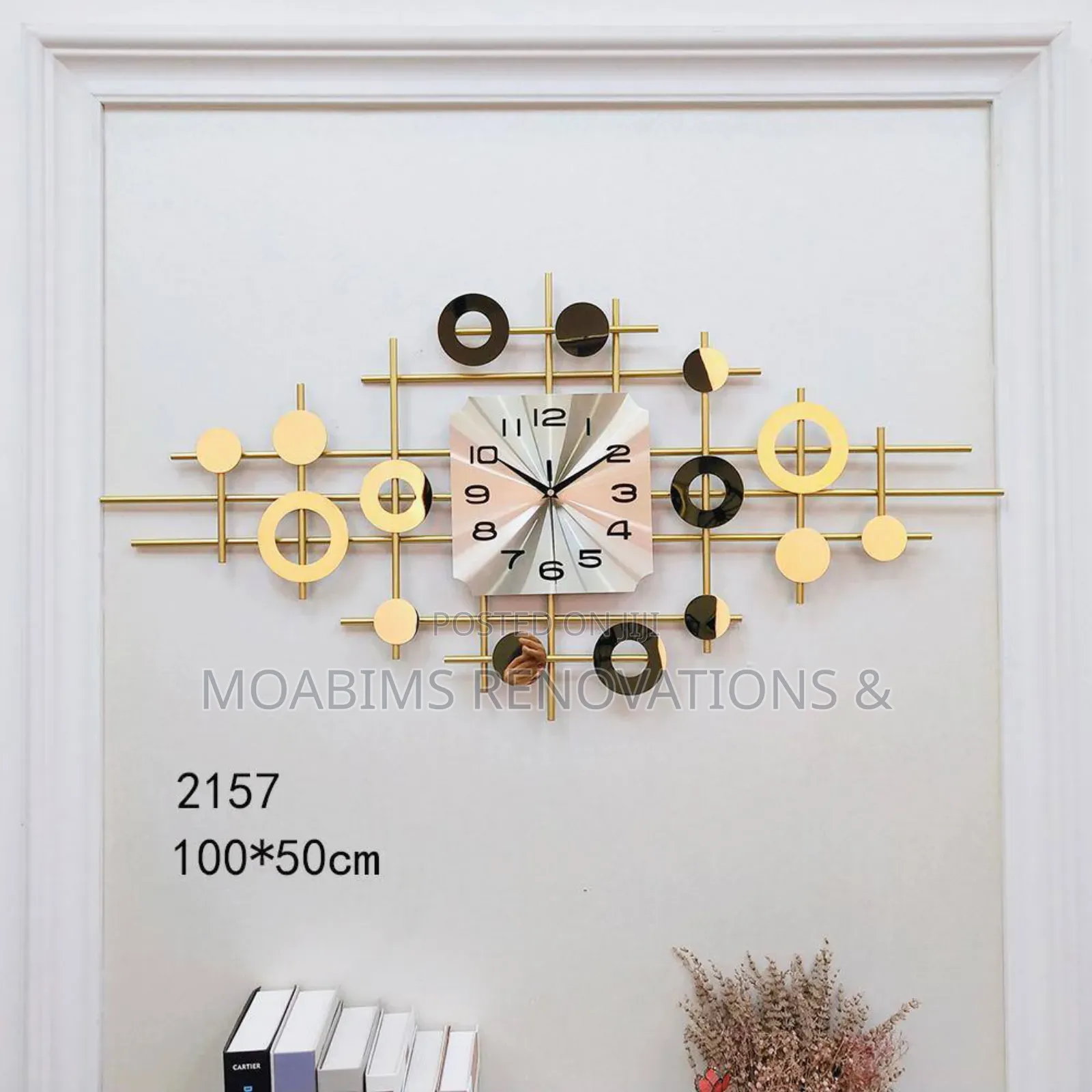 Luxury Crafted Interior Gold Wall Clock