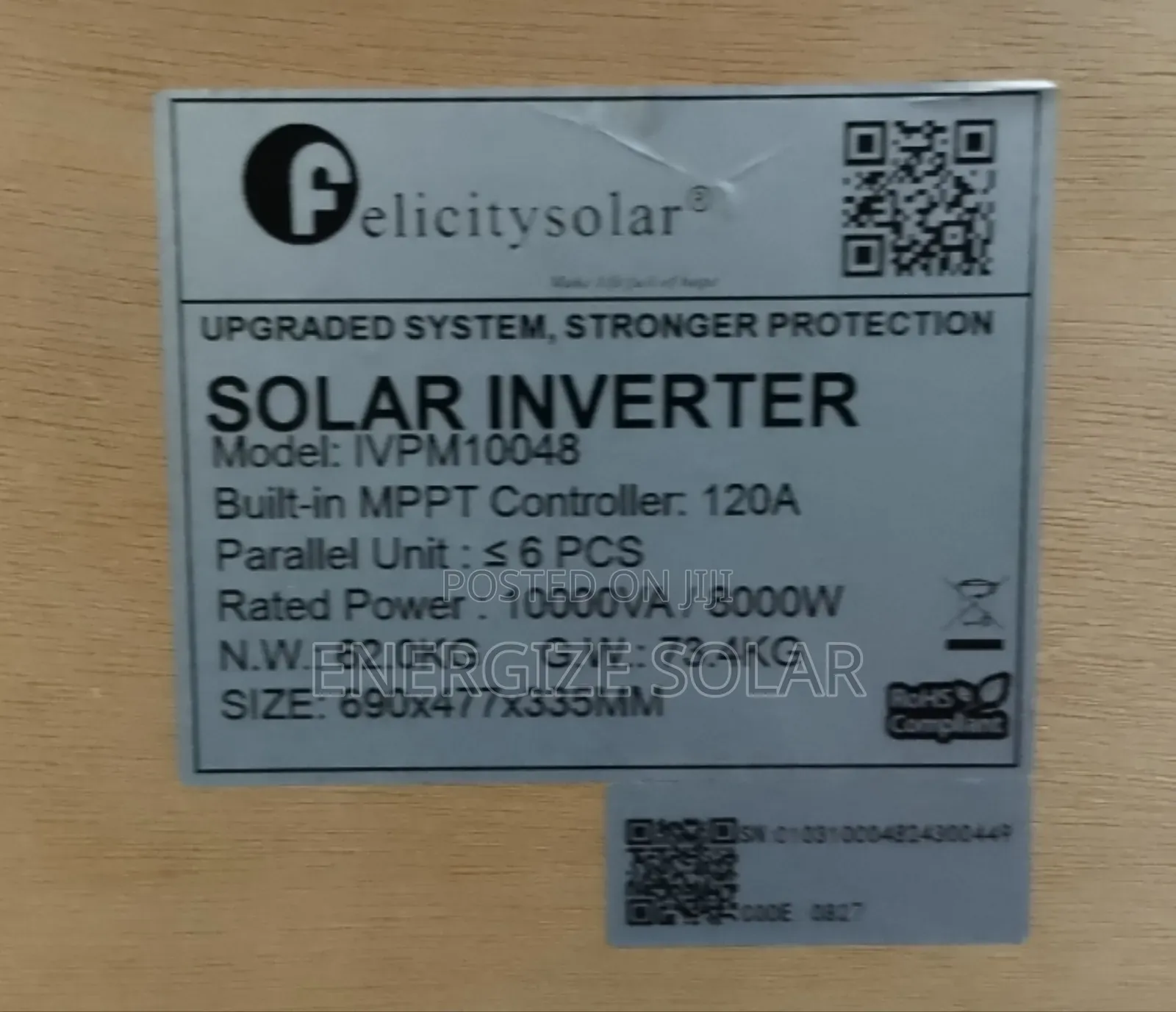 10kva 48v Felicity Ivpm Hybrid Inverter