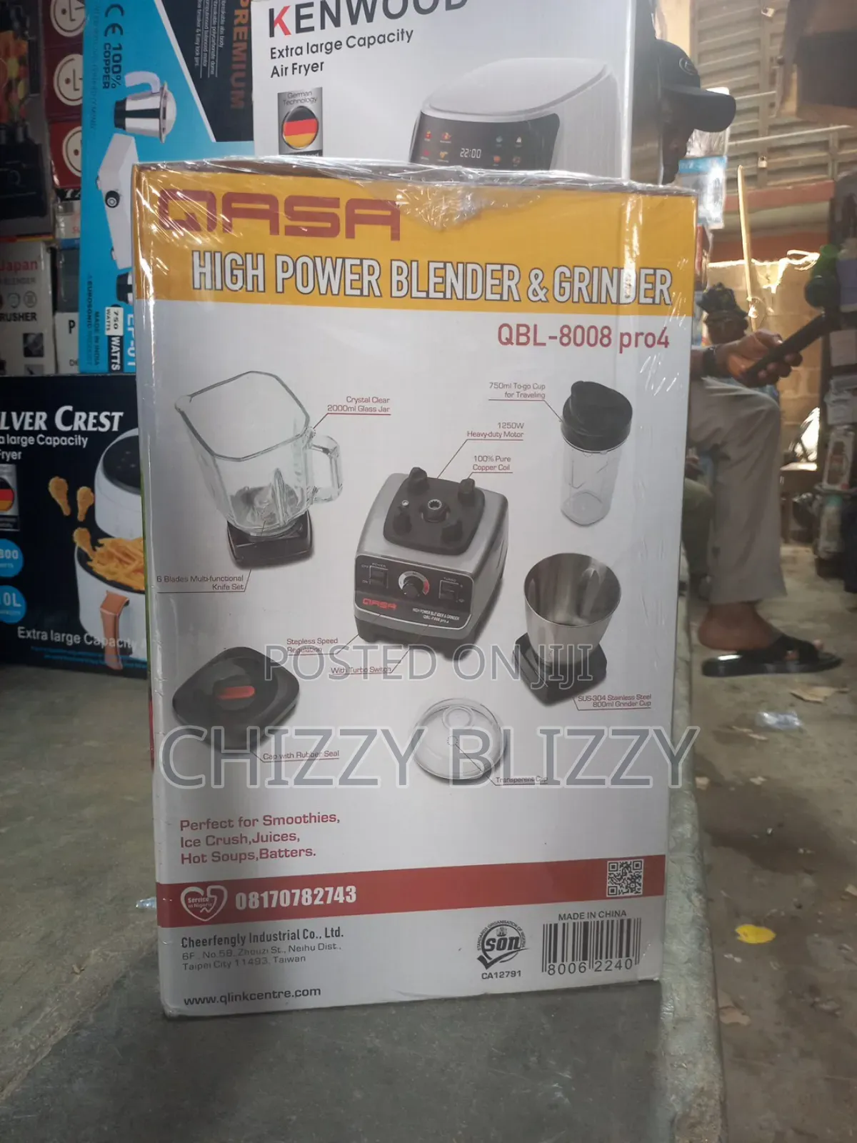 Qasa High Power Blender Grinder QBL-8008 Pro4