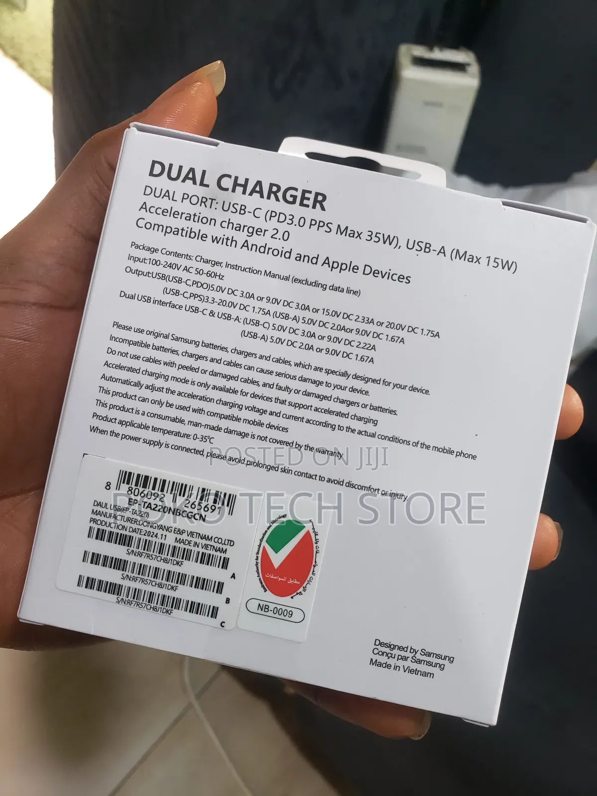 Original Samsung 35W PD Adapter USB-C,USB-A.