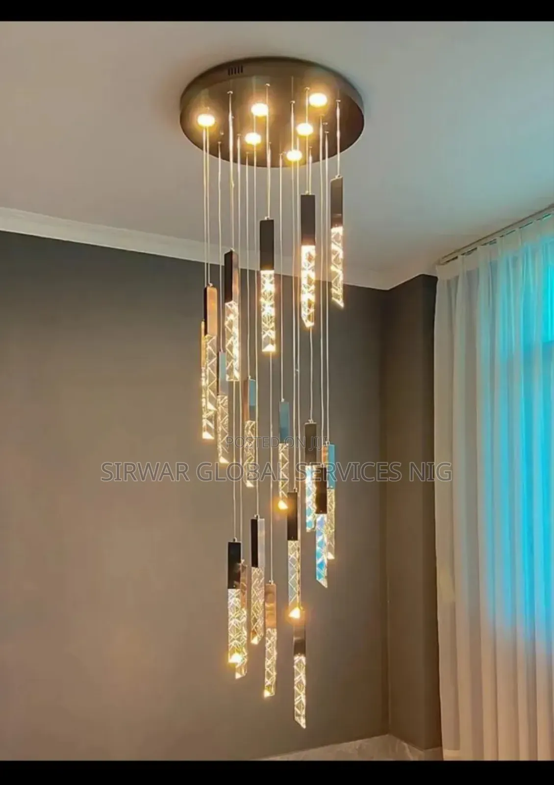 High Roof Modern Gold Drop Chandelier By 25drop