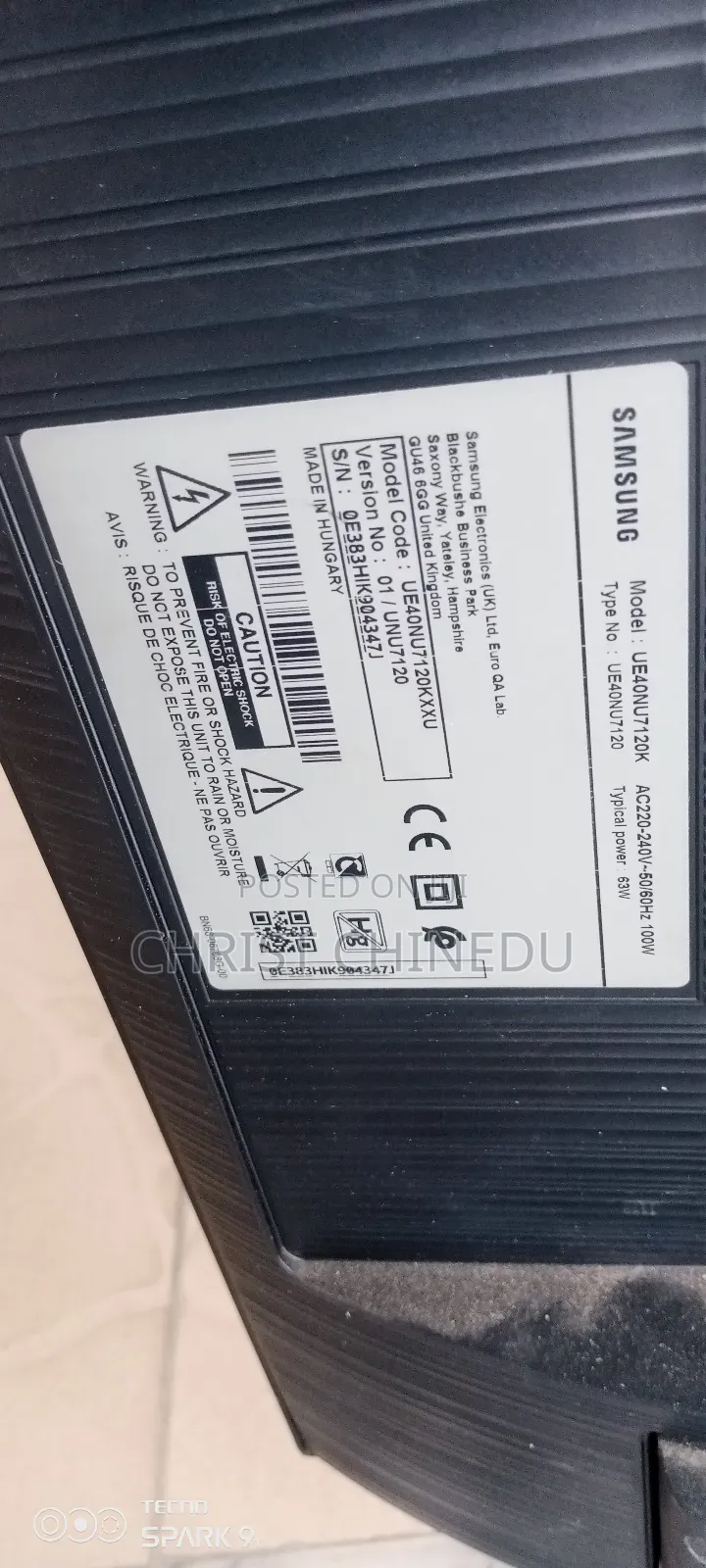 Nu 40inches Samsung Smart Tv