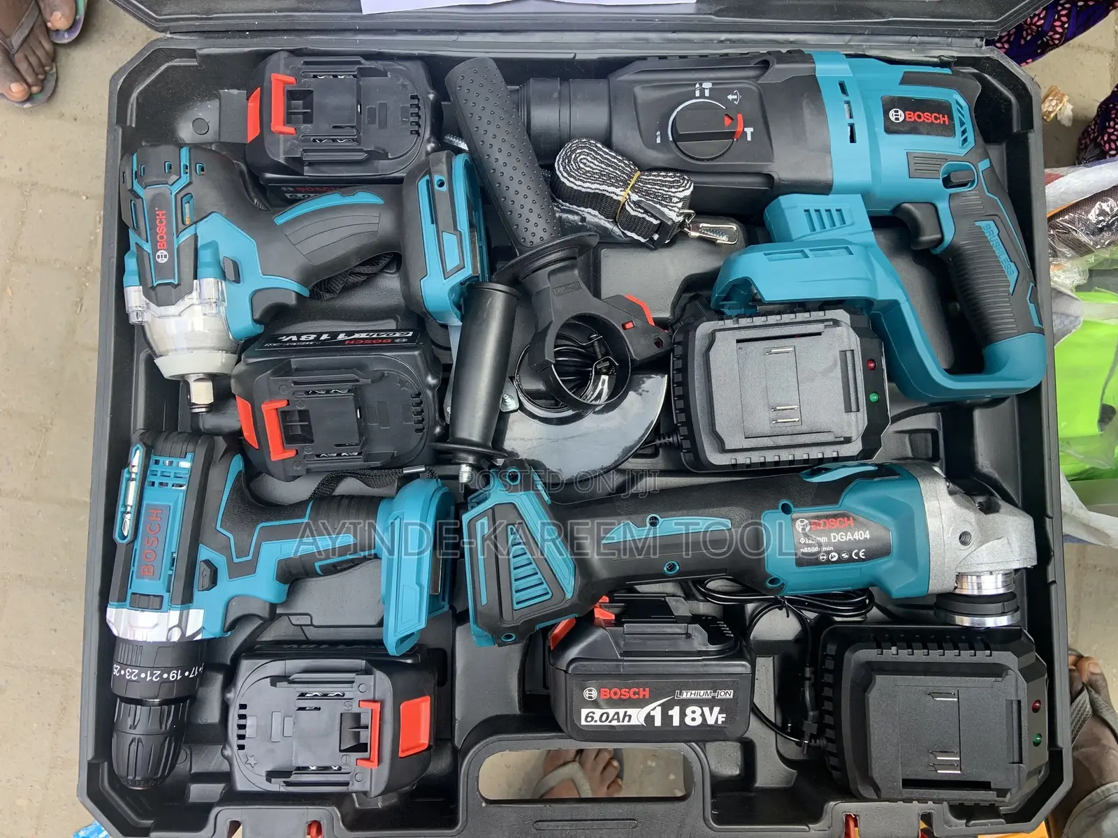 4in1 Tool Set With Rotary,Screw,Angle Grinder and Impact