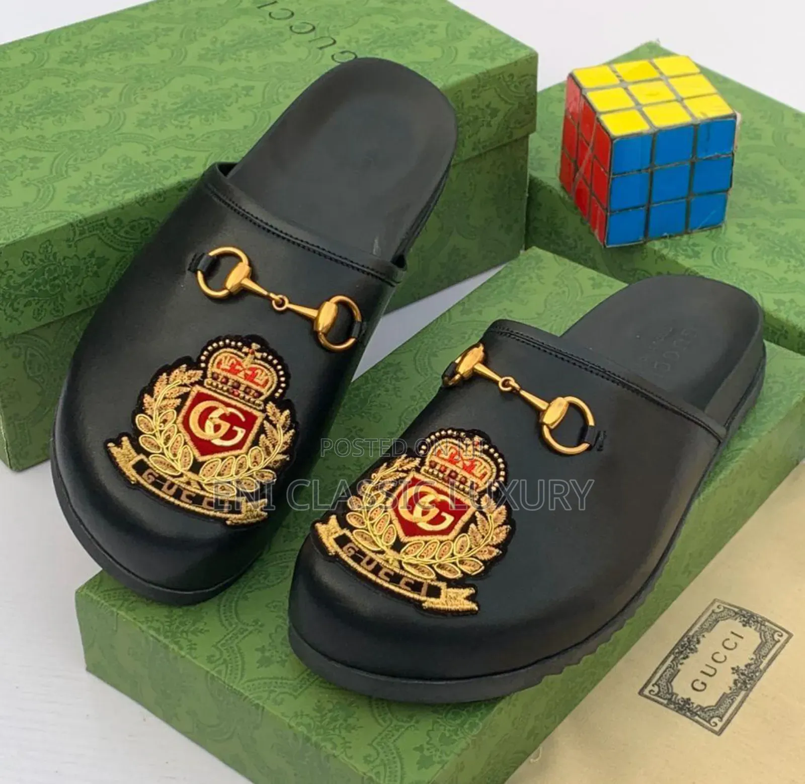 Original Luxury Leather Halfshoes Gucci Available In Store