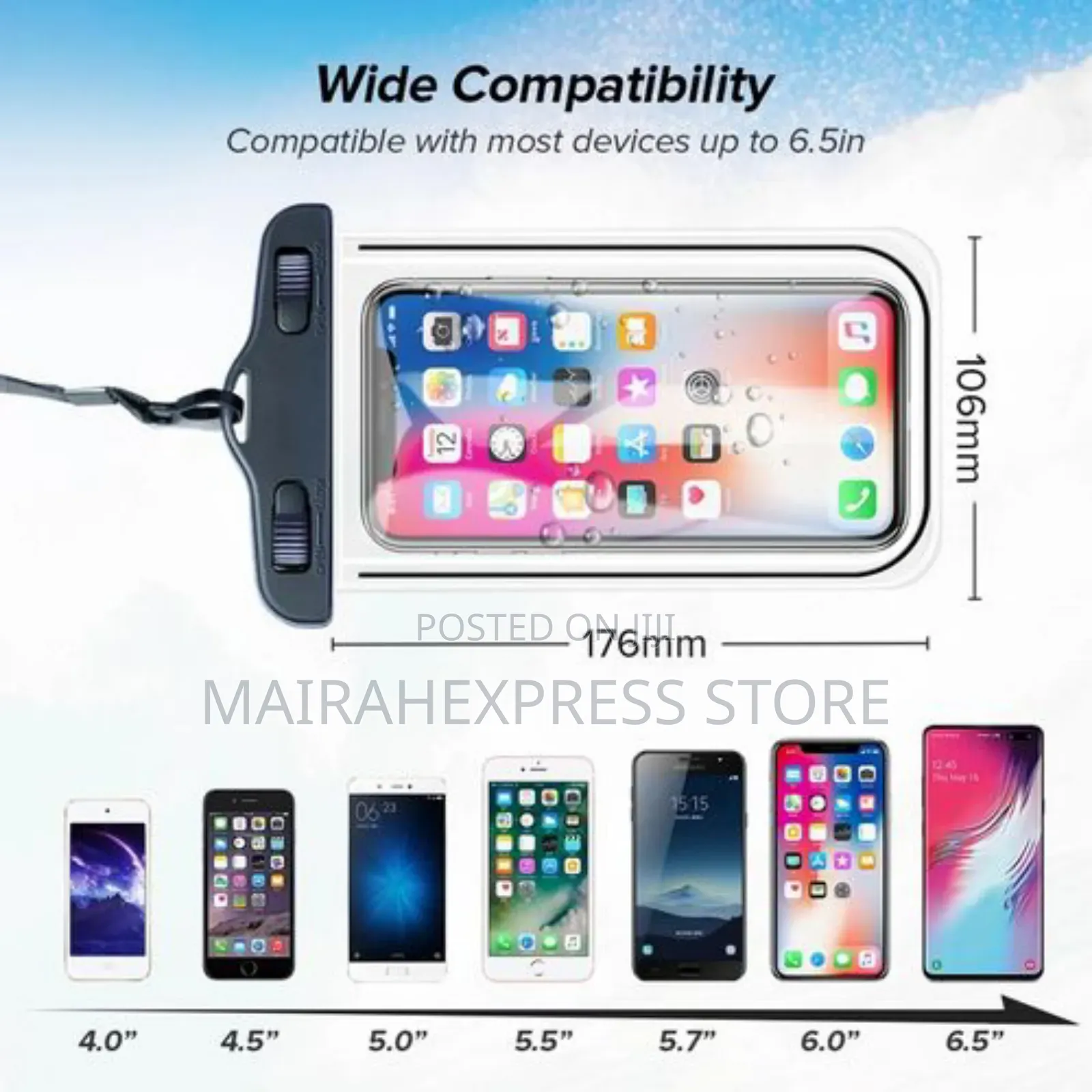 Waterproof Phone Pouch Universal Case for All Smartphones