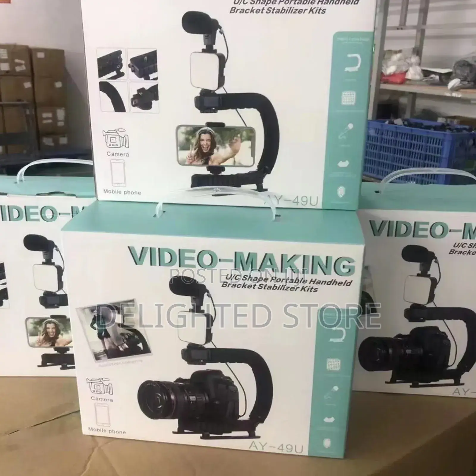 U/C-shaped Universal Professional Camera Mobile Phone Tripod