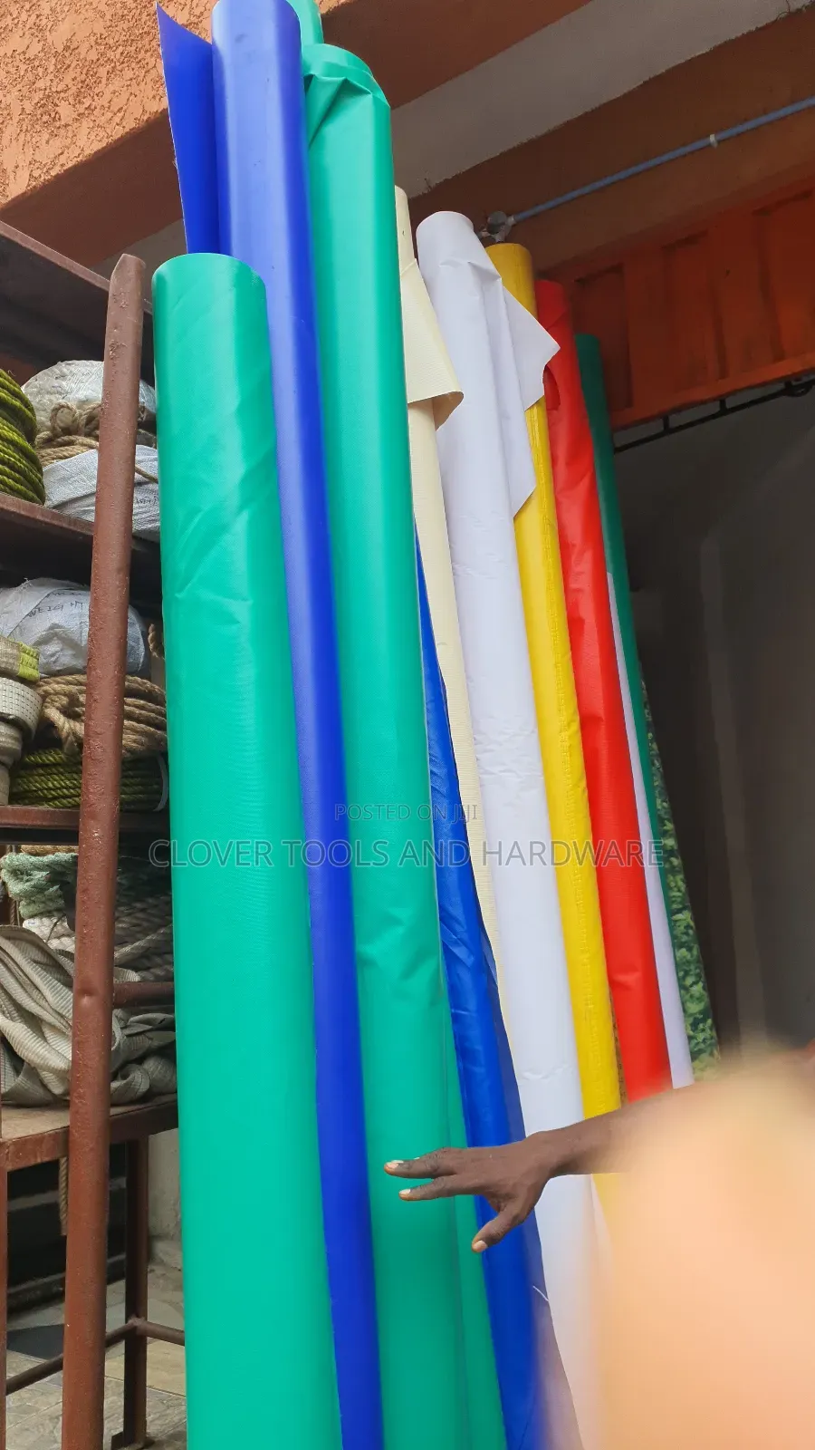 Heavy Duty Waterproof Tarpaulin 3m*50m. Per Yard Available