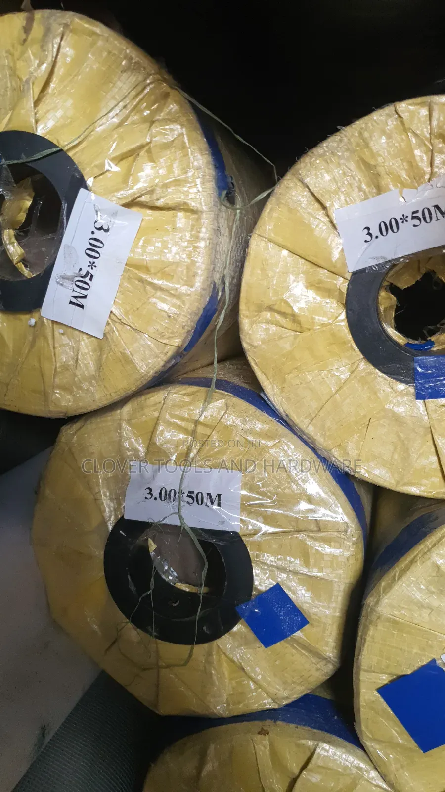Heavy Duty Waterproof Tarpaulin 3m*50m. Per Yard Available