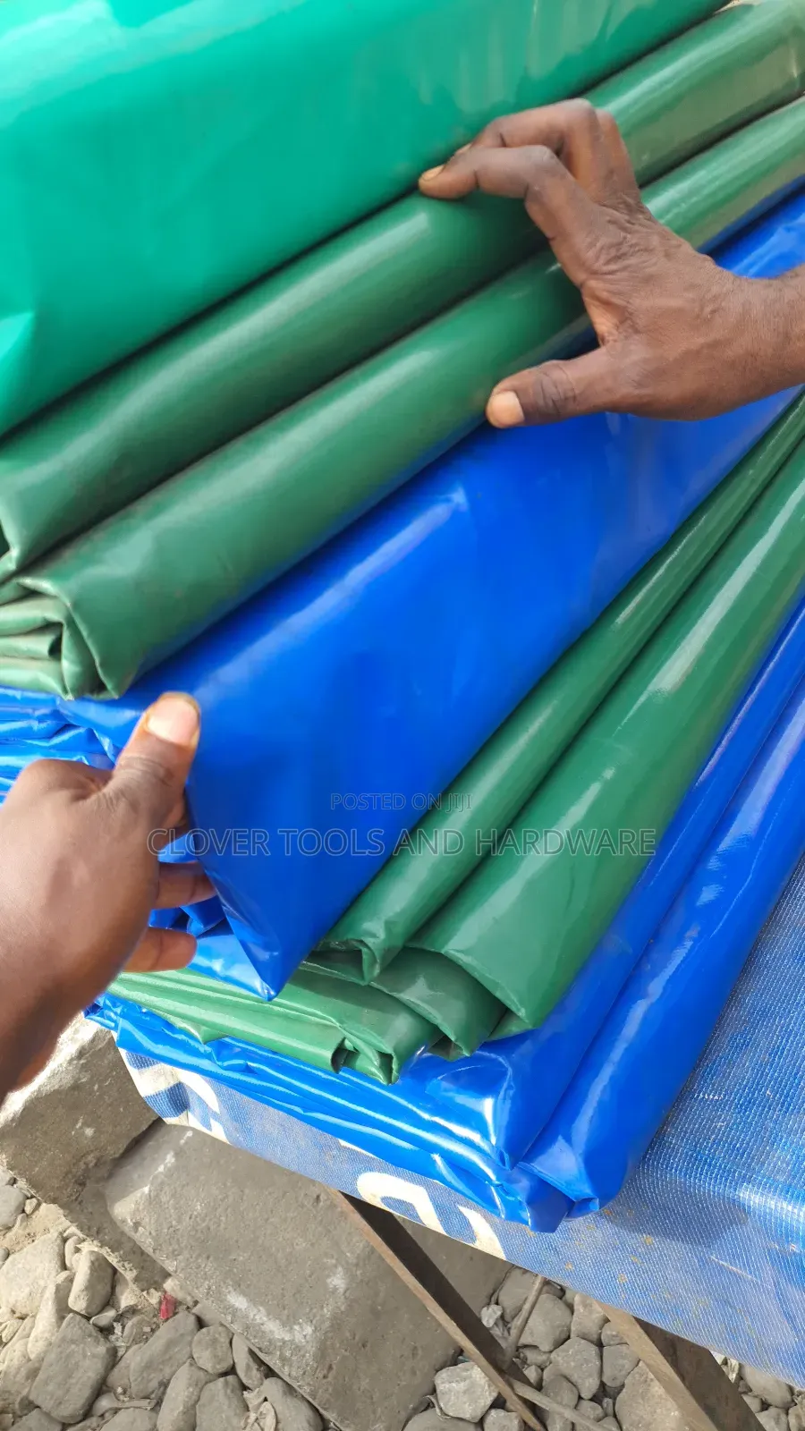 Heavy Duty Waterproof Tarpaulin 3m*50m. Per Yard Available