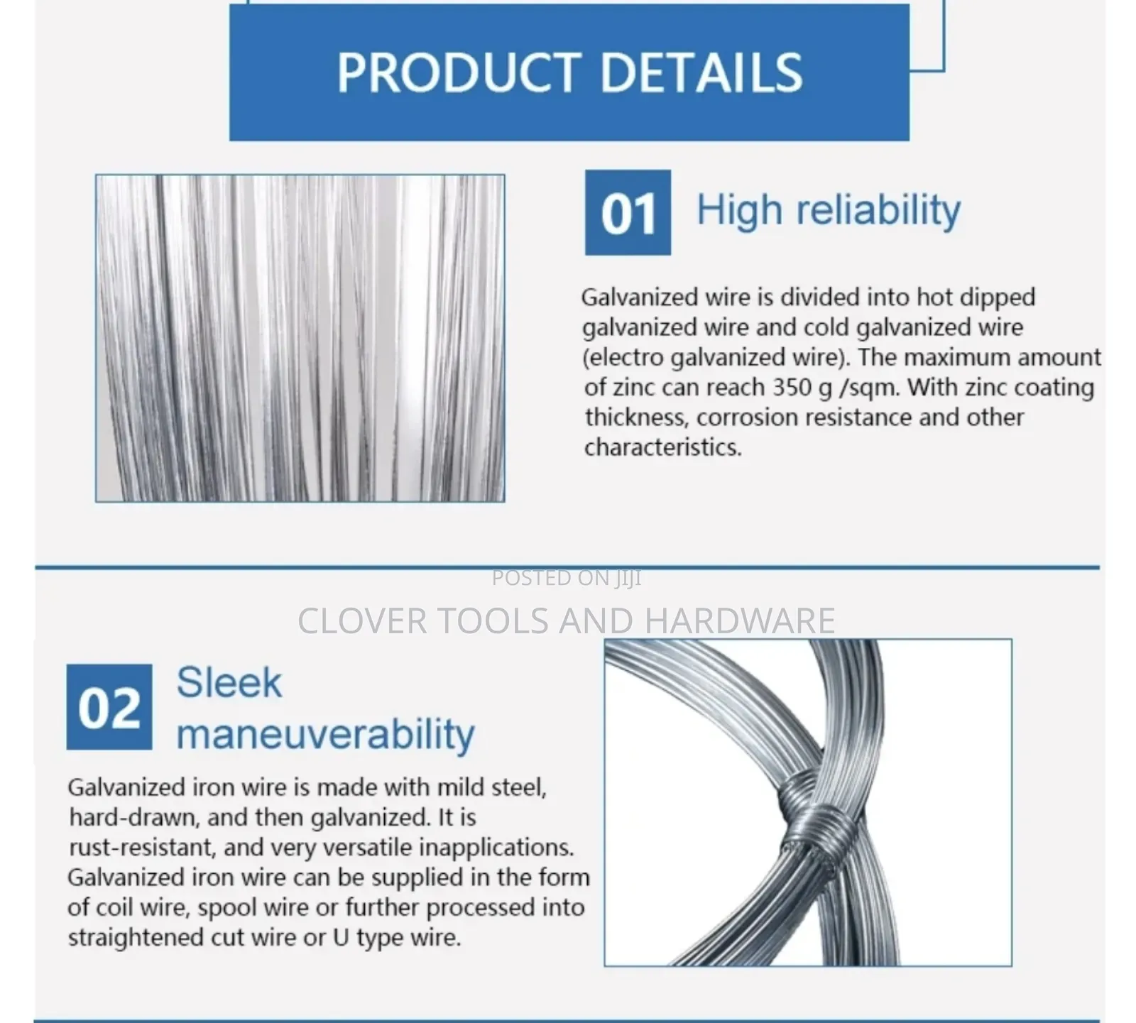 Galvanized Steel Wire/Iron Wire 2.2mm. 50kg or Per Kg