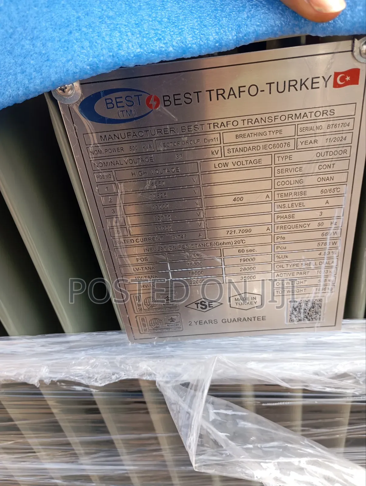 500kva/33kv Best Trafo High Quality Electric Transformer