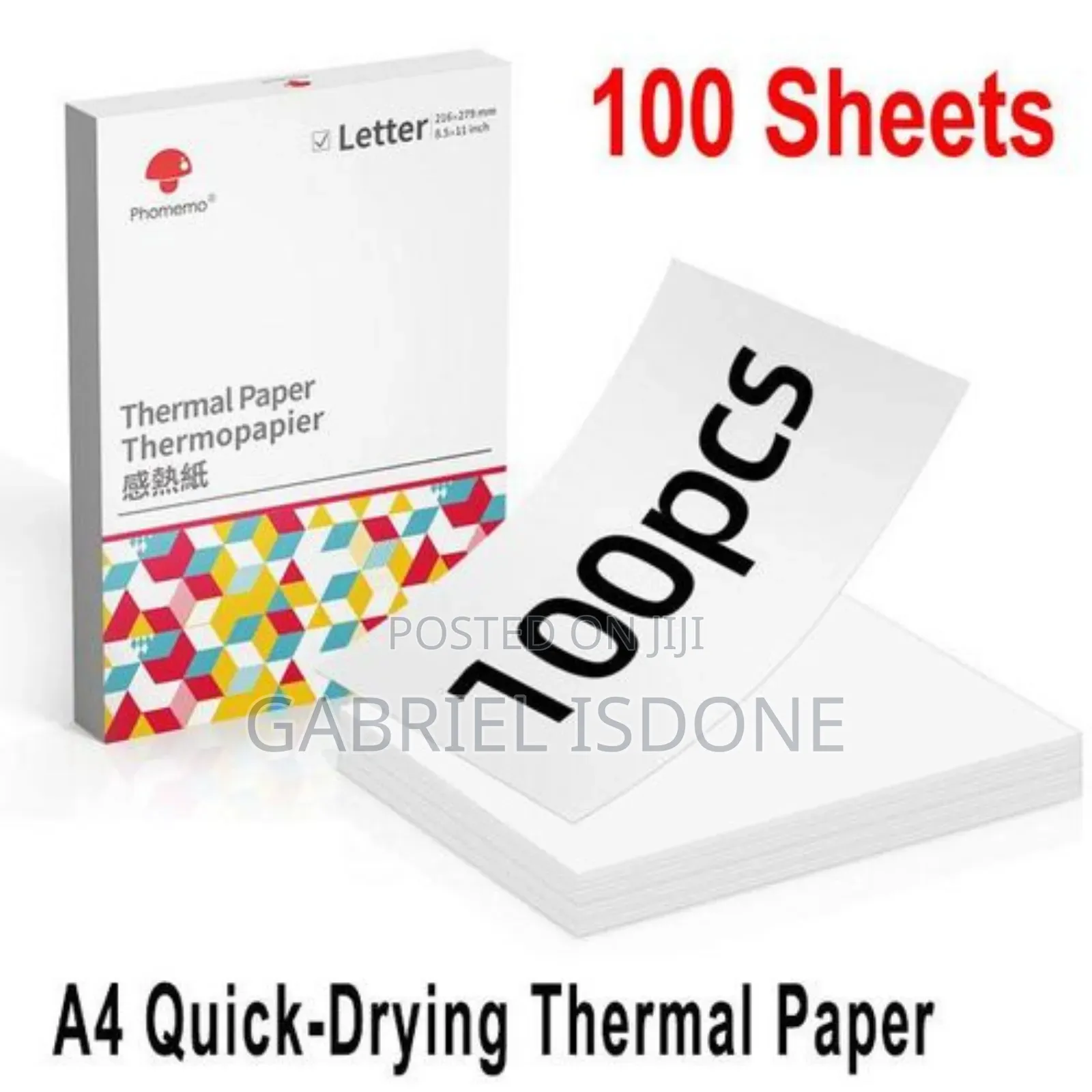 Thermal Printer Paper 8.5 X 11 Inch, 100 Sheets
