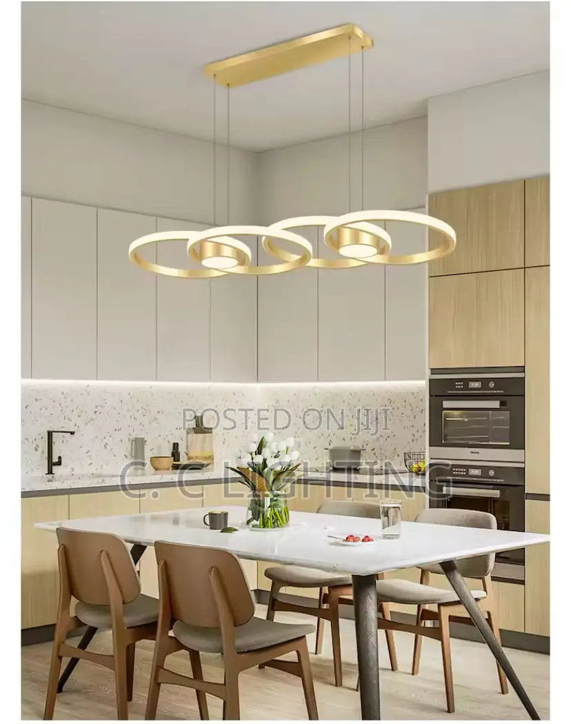 Modern LED Pendent Design Art Gold Aluminum Chandelier