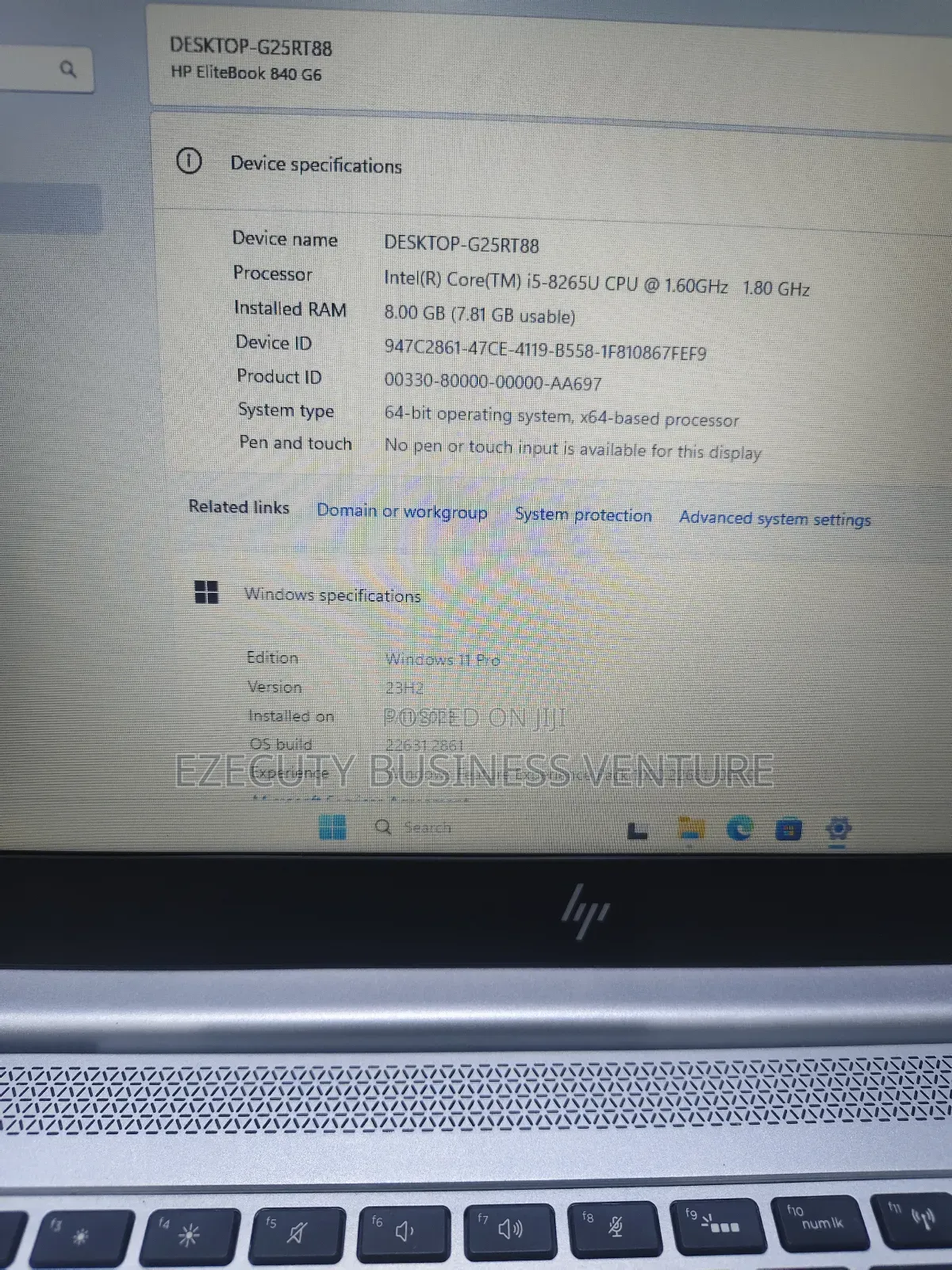 Laptop HP EliteBook 840 G6 8GB Intel Core I5 SSD 256GB