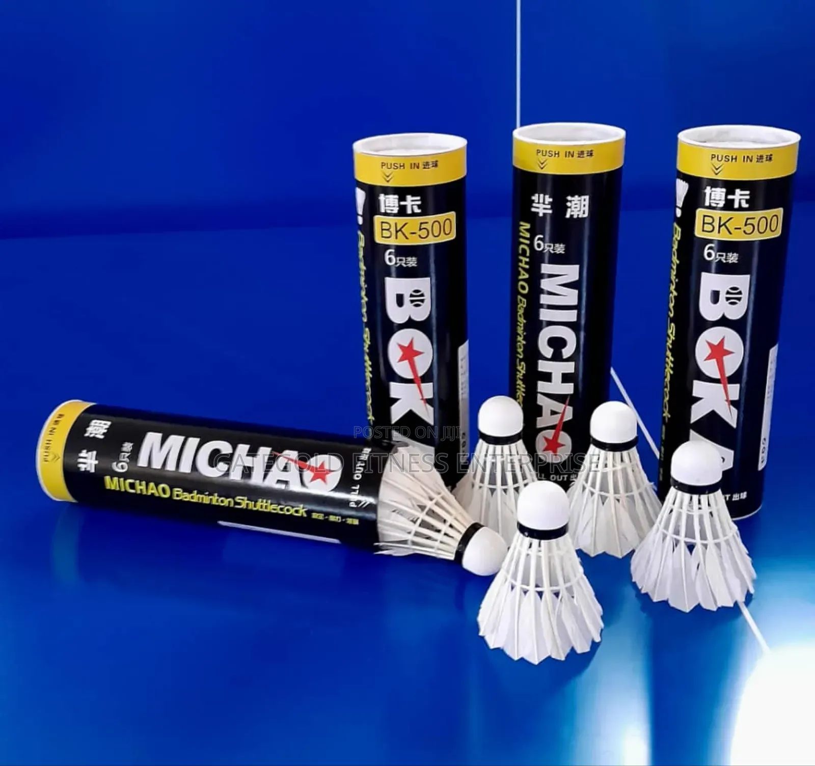 Badminton Shuttle Cork (Feather) 6pcs/Bottle Bk500