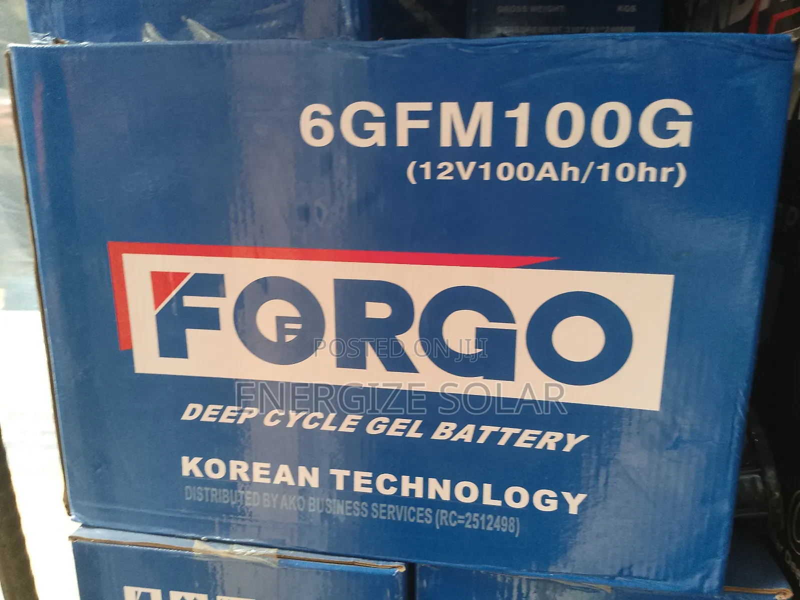 100ah Forgo Deep Cycle Gel Battery