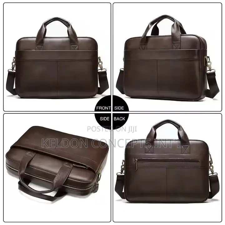Vintage Luxury Leather 15.6in Business Laptop Bag MOQ: 50PCS