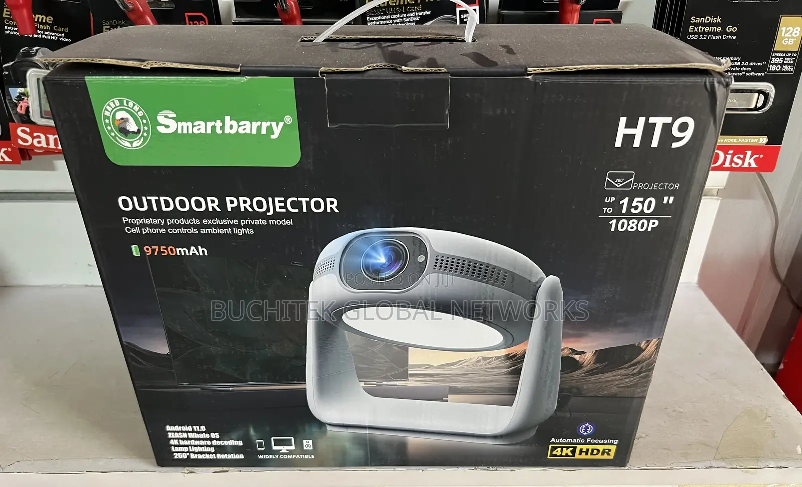 Smartbarry HT9 Portable Outdoor LCD Projector.