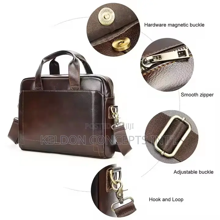 Retro Quality Genuine Leather 15.6in Laptop Bag Moq ;50pcs
