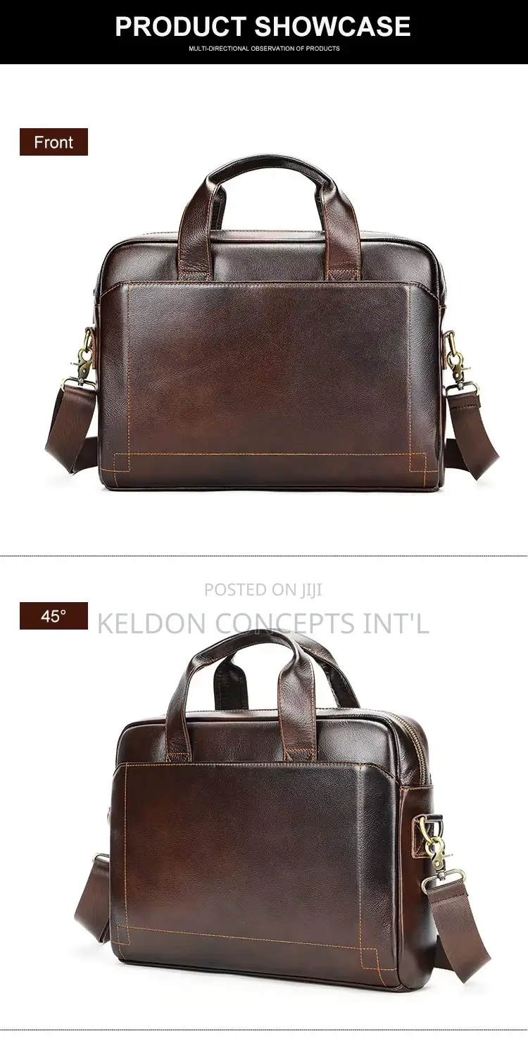 Retro Quality Genuine Leather 15.6in Laptop Bag Moq ;50pcs