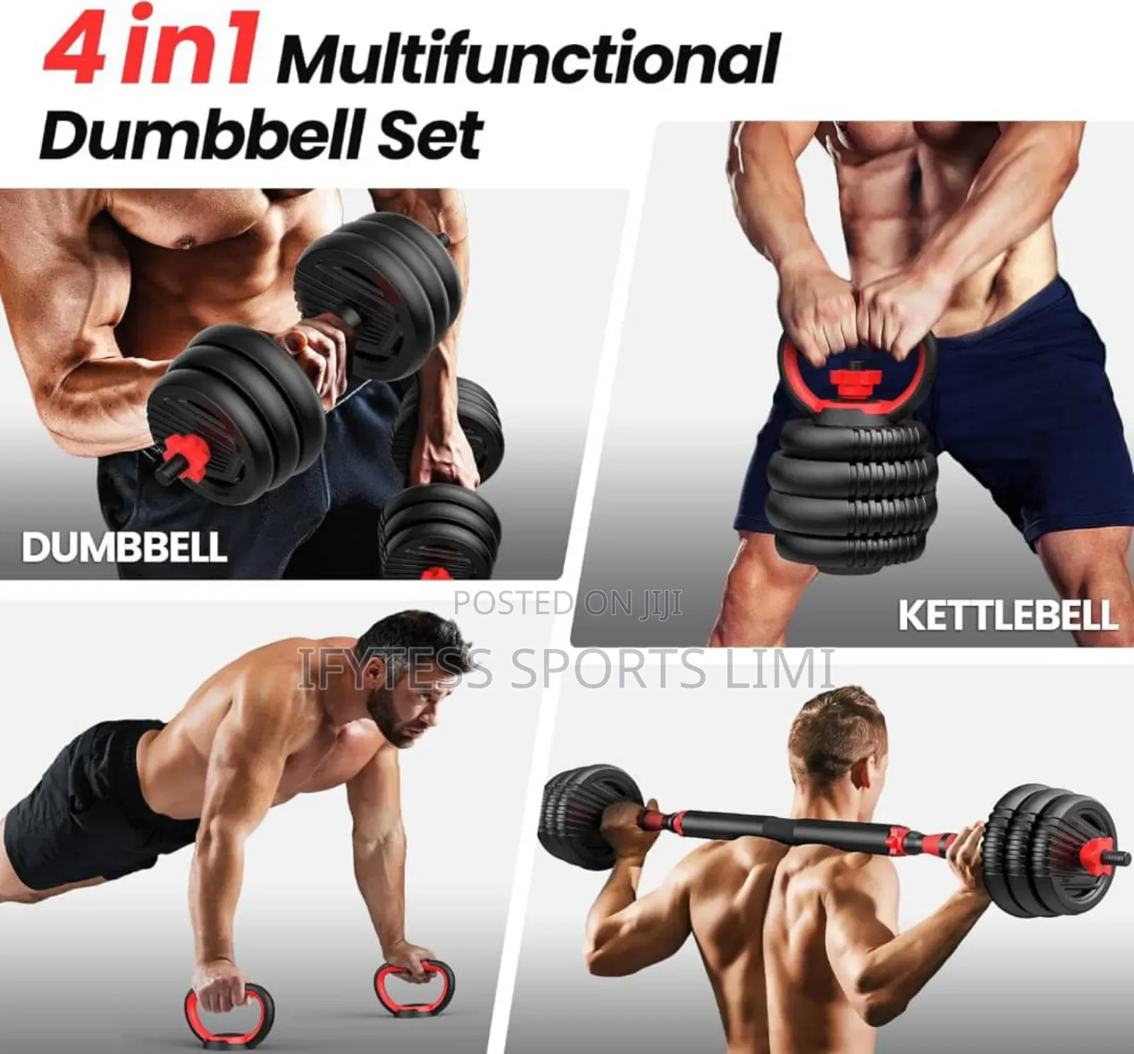 15kg 5in1 Environmental Dumbbell With Barbell Kettlebell