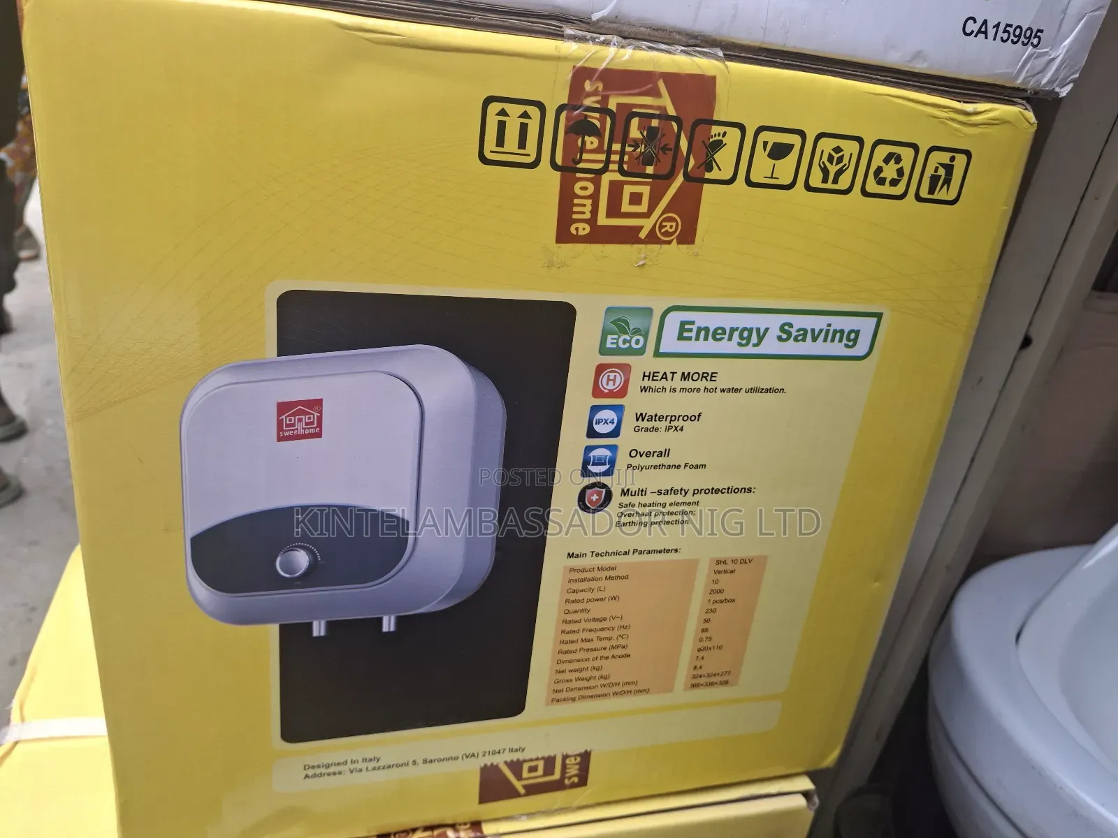 Sweethome Storage Electric Water Heater-10l