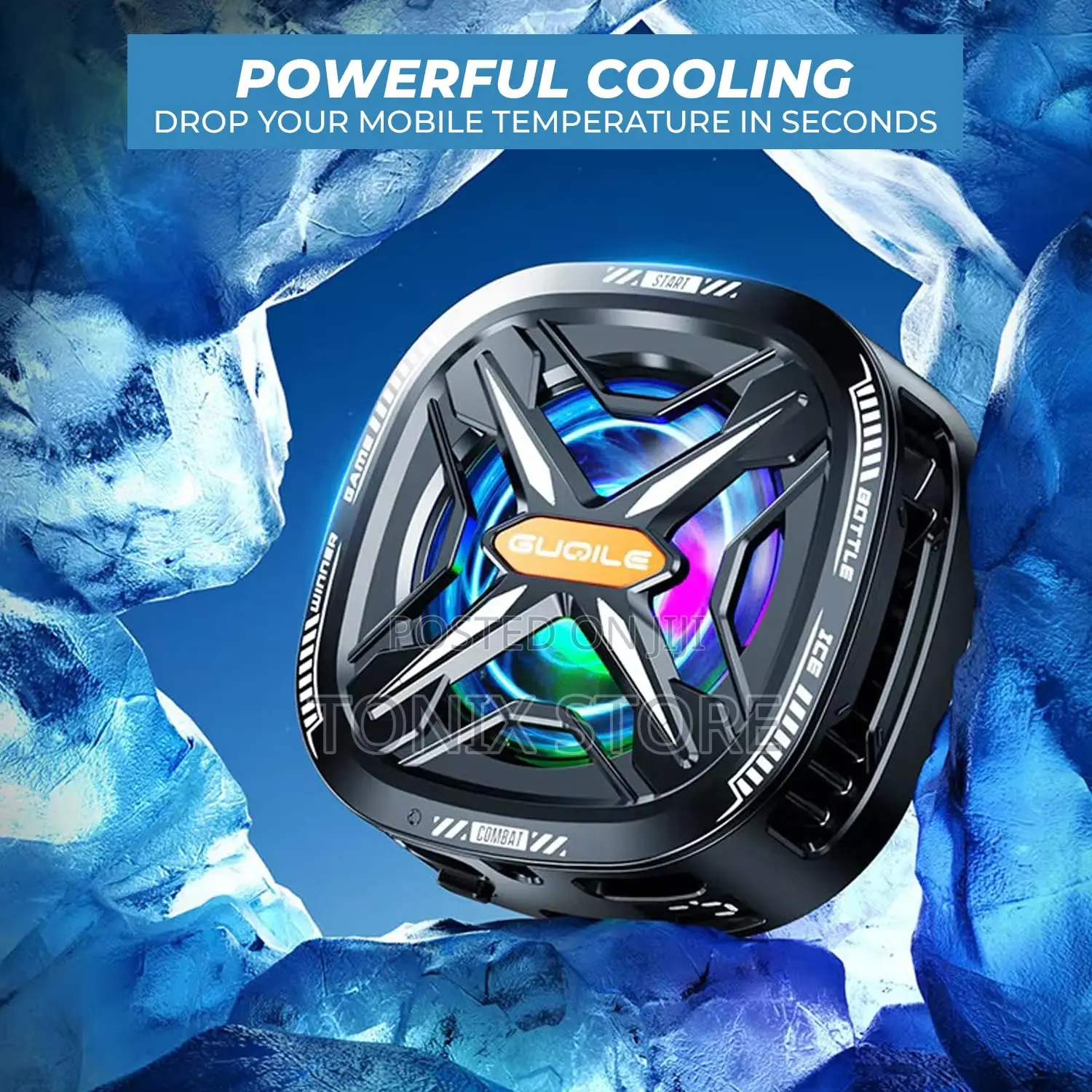 15w Magnetic Cooling Fan With Temperature Indicator
