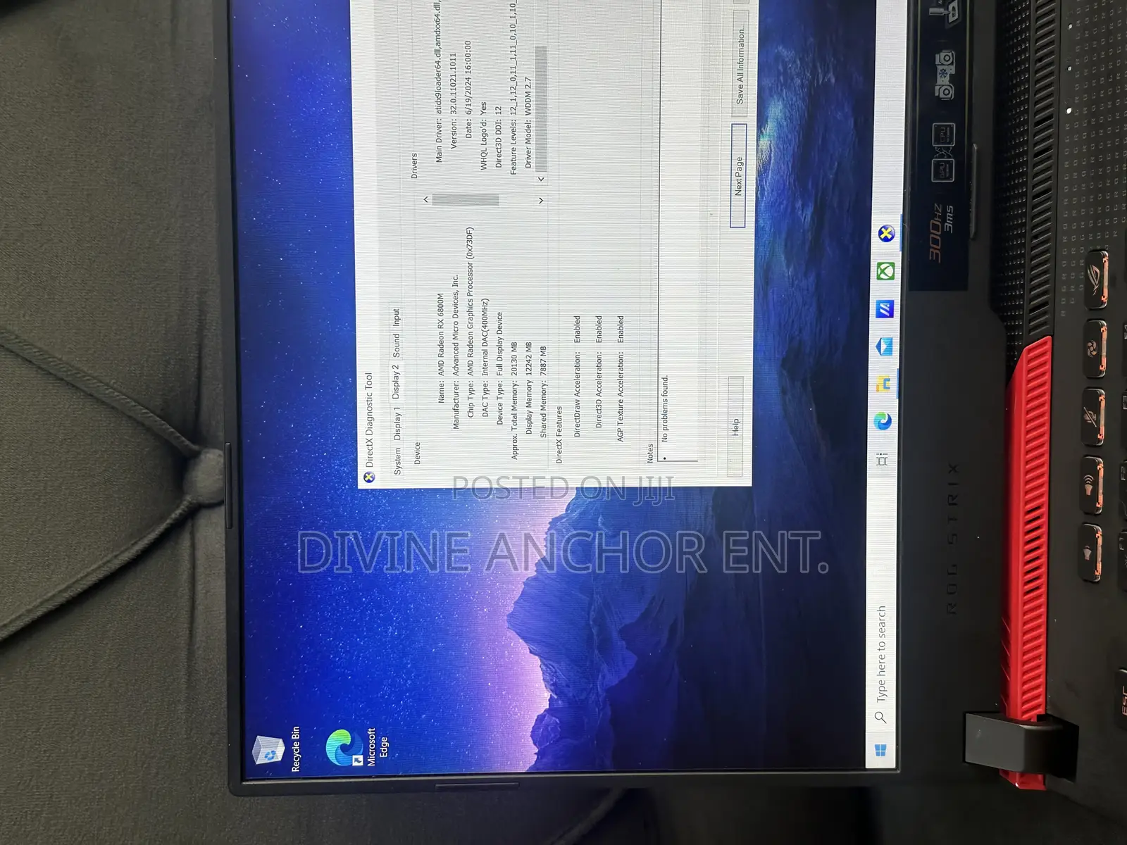 Laptop Asus ROG Strix G15 16GB AMD Ryzen 9 SSD 512GB