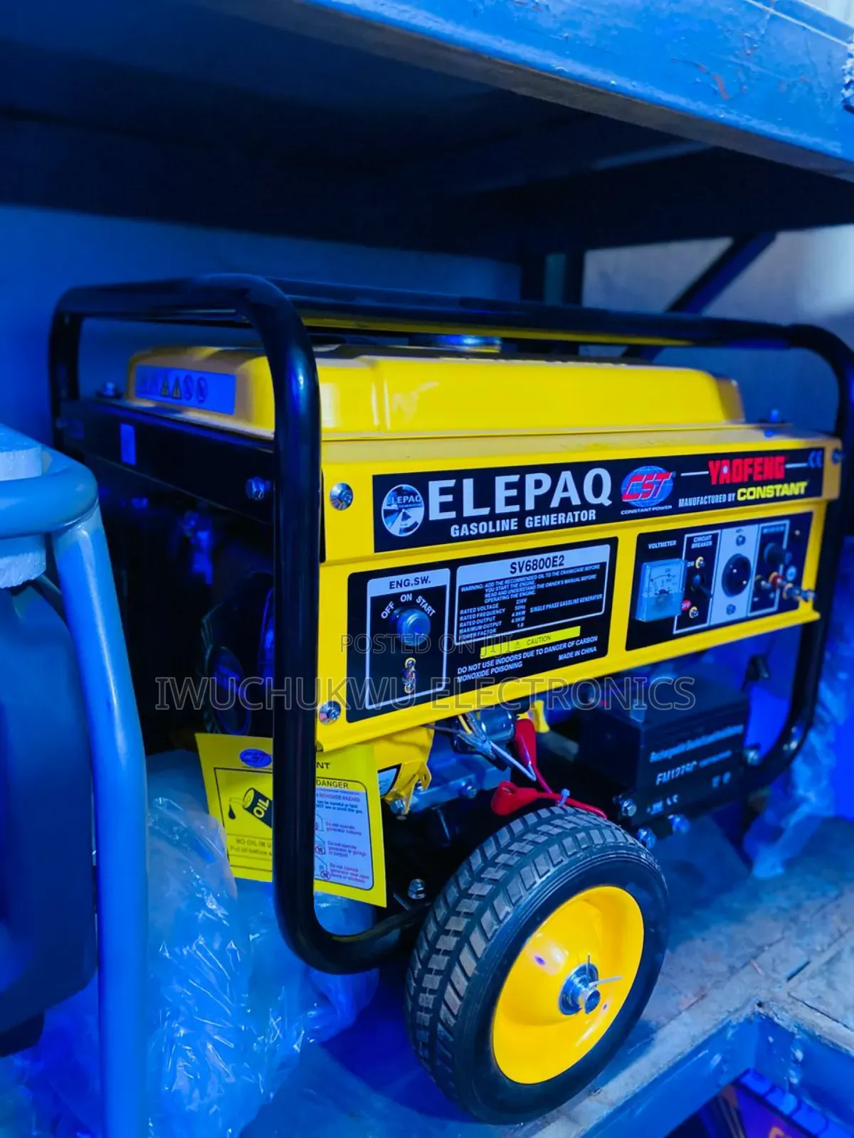 Elepaq Constant Sv6800e2 Petrol Generator With Key Start