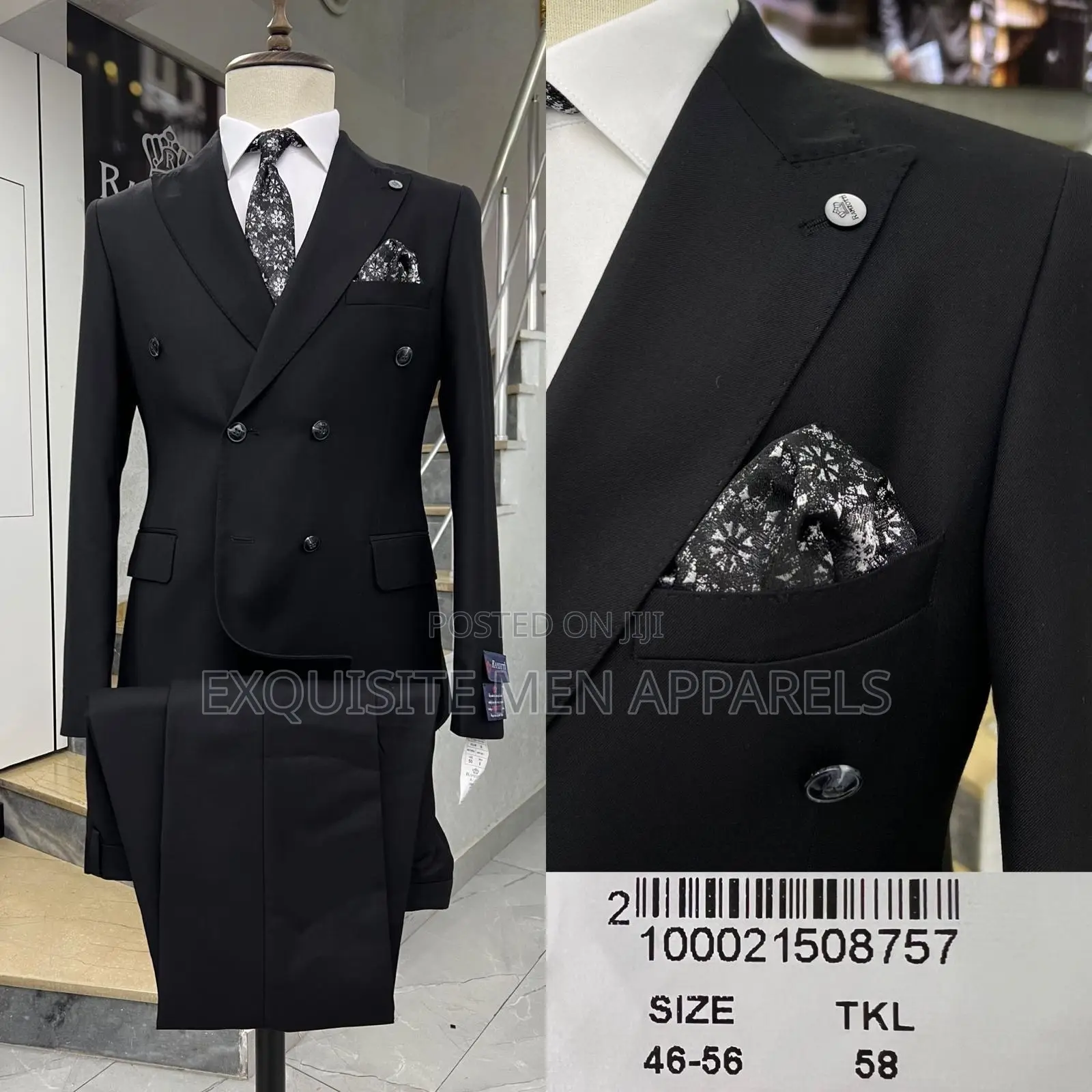 High End Turkish Double Breasted 2pcs Men’S Suit
