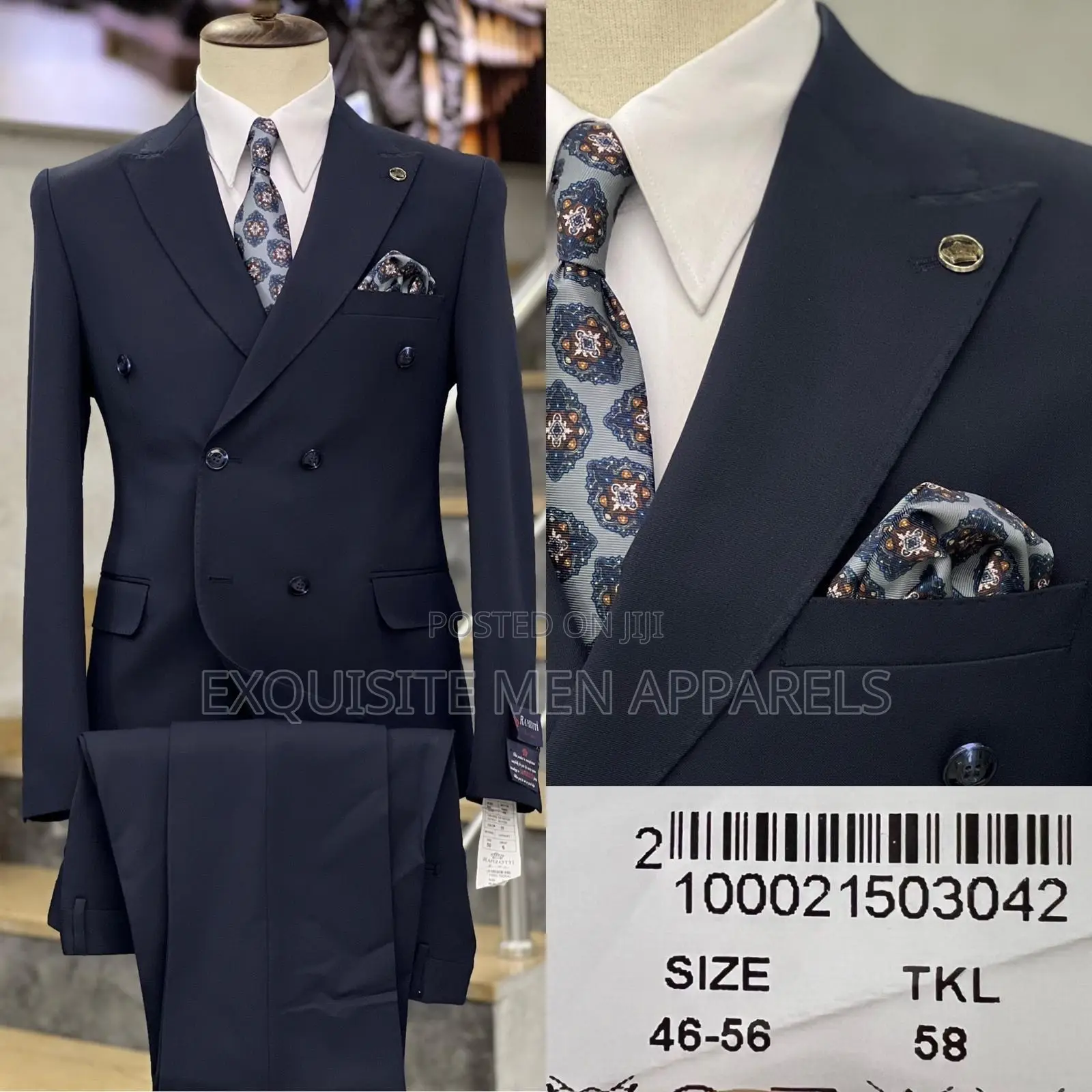 High End Turkish Double Breasted 2pcs Men’S Suit